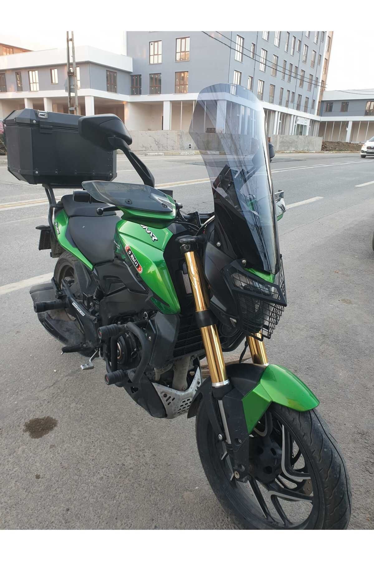 Bajaj Dominar 400 Siperlik Ön Cam 2017-2025 Model 58cm Füme Renkli 4mm ORTA BOYLU CAM