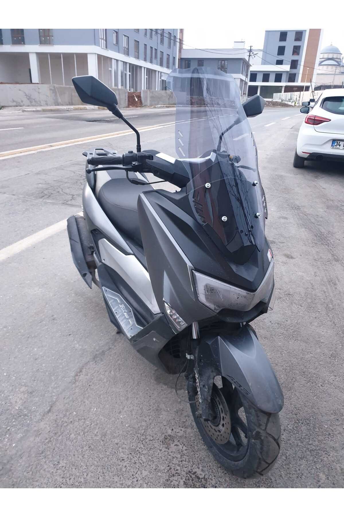 Arora ZRX 200 Siperlik Ön Cam 2022 Model 65cm Füme Renkli 4mm ORTA BOYLU CAM