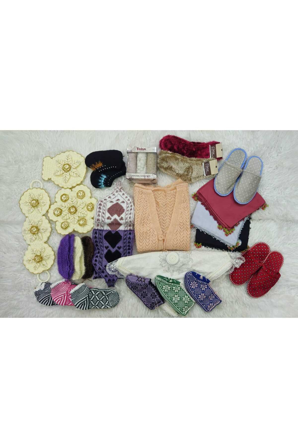 dressmix gelin çeyiz seti gelin bohçası ( lif patik oyalı yazma havlu)