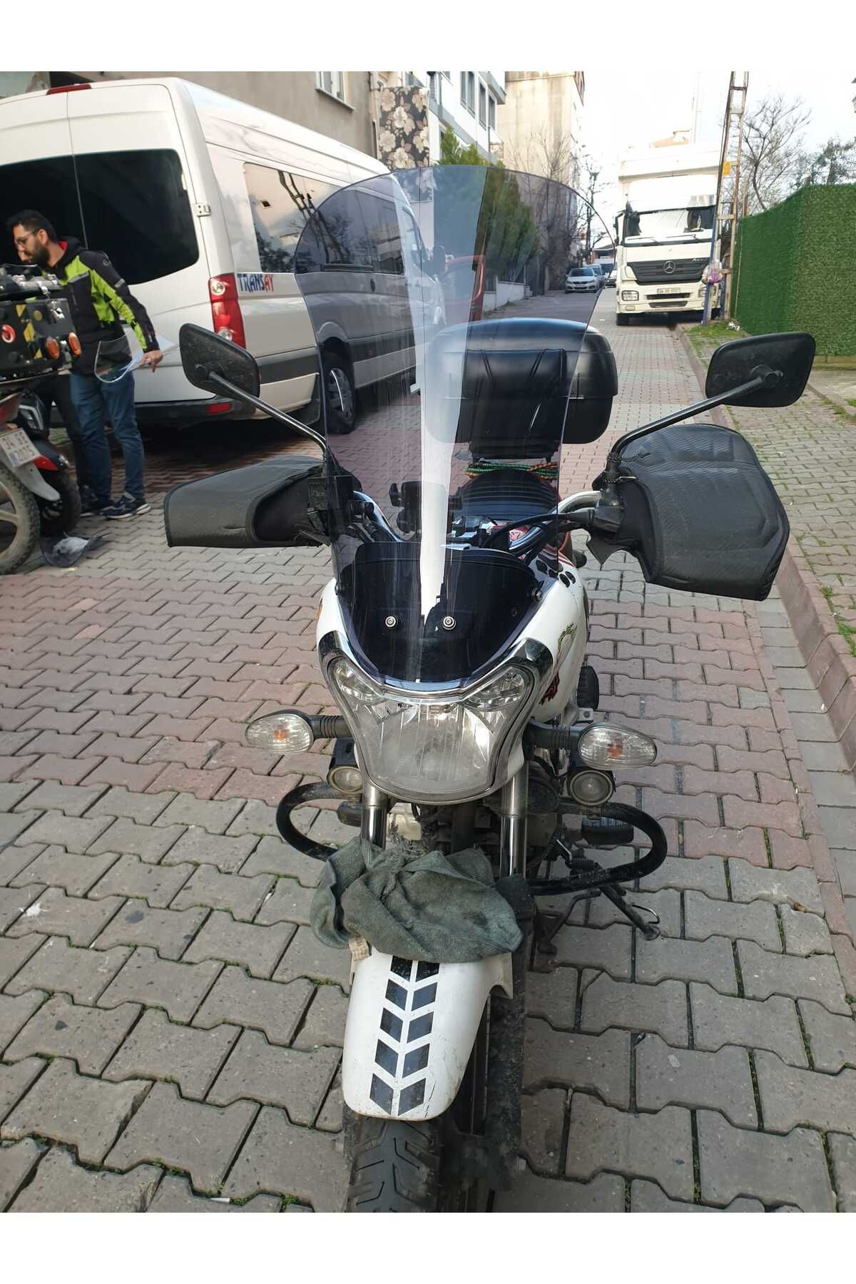 Bajaj V15 Siperlik Ön Cam 2017 2018 Model 57cm Füme Renkli 4mm ORTA BOYLU CAM