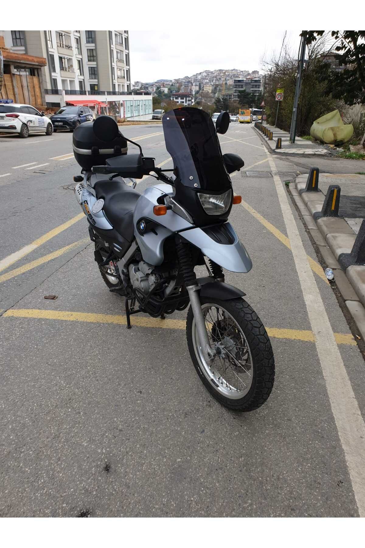 Bmw F650 GS Siperlik Ön Cam 2004-2007 Model 45cm siyah Renkli ( 4 Delikli ) 4mm