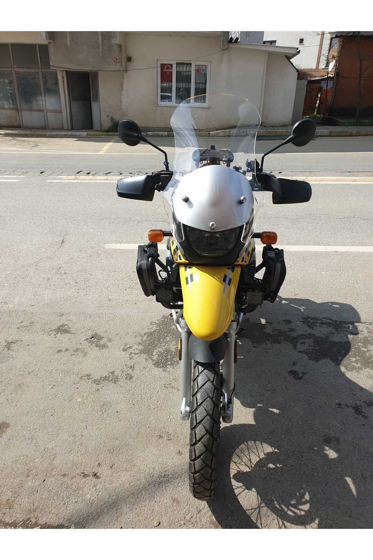 Bmw F650 GS Siperlik Ön Cam ( 3 Delikli ) 1999-2003 Model 58cm Şeffaf Renkli 4mm