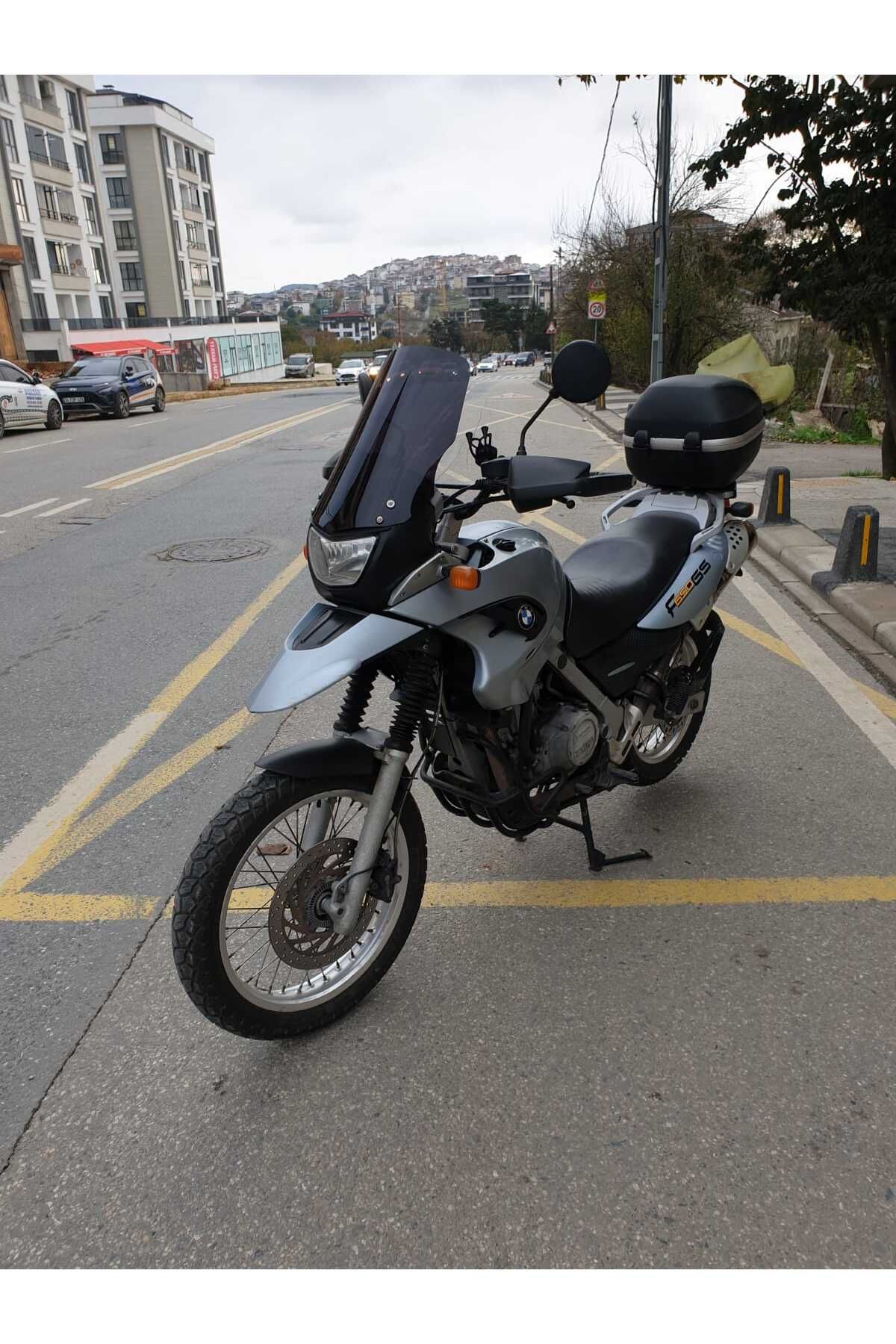 Bmw F650 GS Siperlik Ön Cam 2004-2007 Model 45cm siyah Renkli ( 4 Delikli ) 4mm