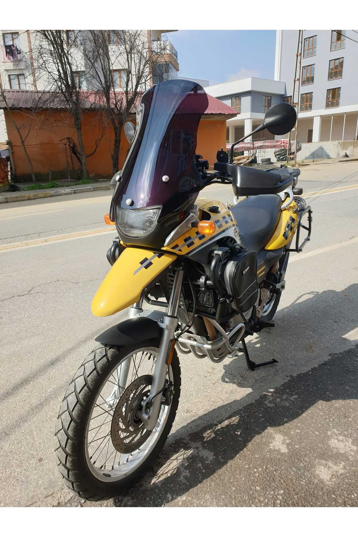 Bmw F650 GS Siperlik Ön Cam ( 3 Delikli ) 1999-2003 Model 58cm siyah Renkli 4mm