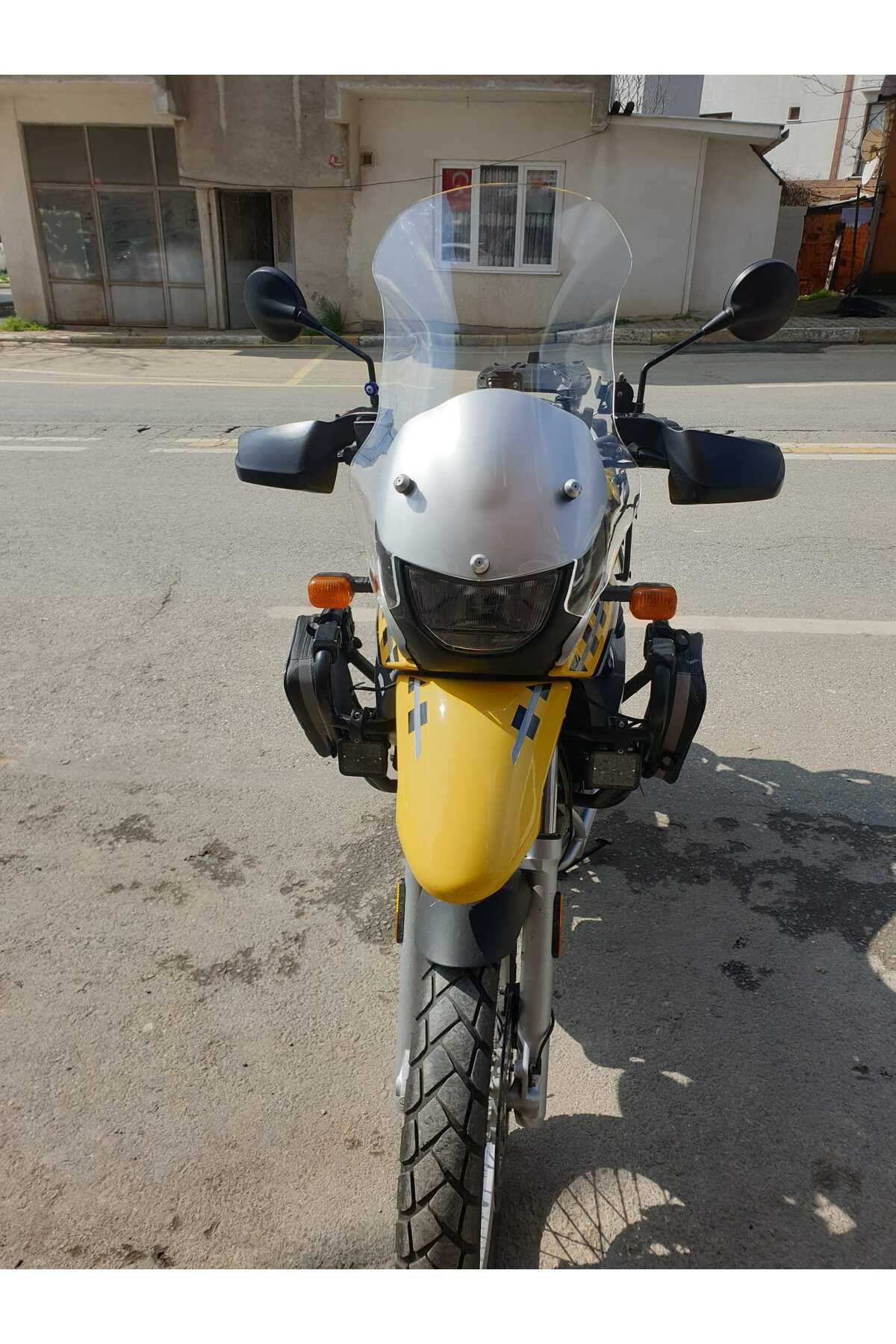 Bmw F650 GS Siperlik Ön Cam ( 3 Delikli ) 1999-2003 Model 58cm Şeffaf Renkli 4mm