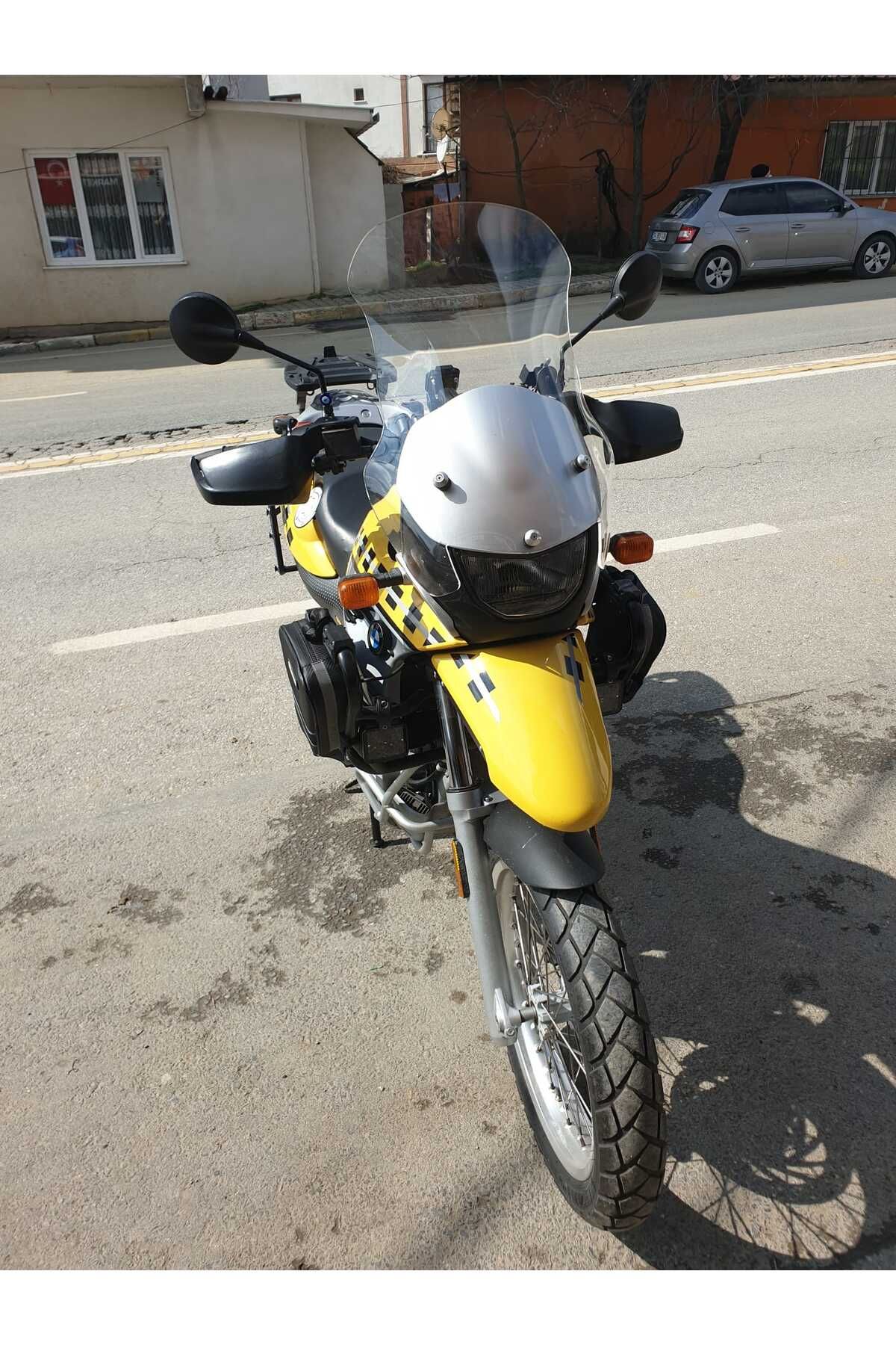 Bmw F650 GS Siperlik Ön Cam ( 3 Delikli ) 1999-2003 Model 58cm Şeffaf Renkli 4mm