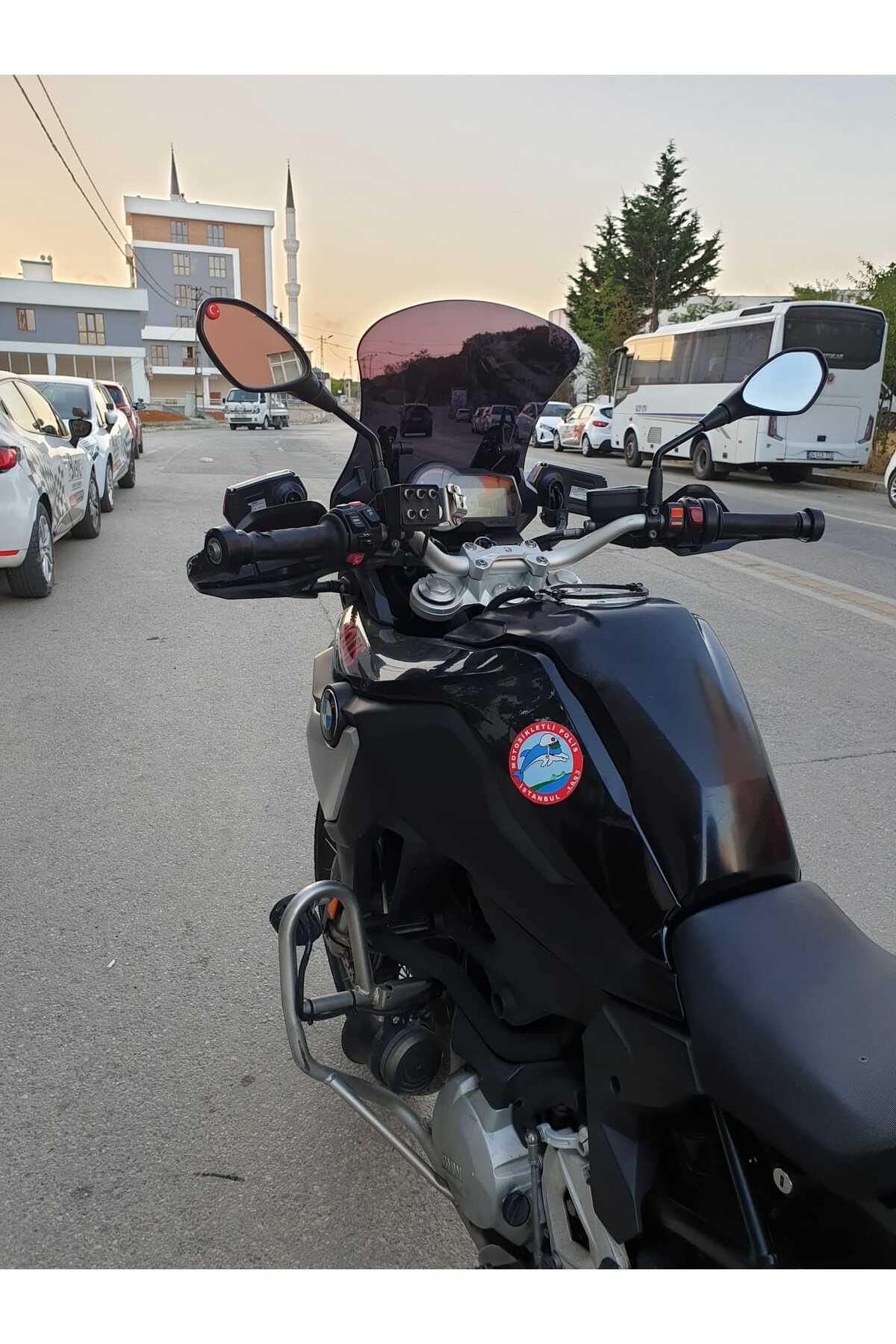 Bmw F850 GS ADV Siperlik Ön Cam 2018-2023 Model 46cm Siyah Renkli 4mm