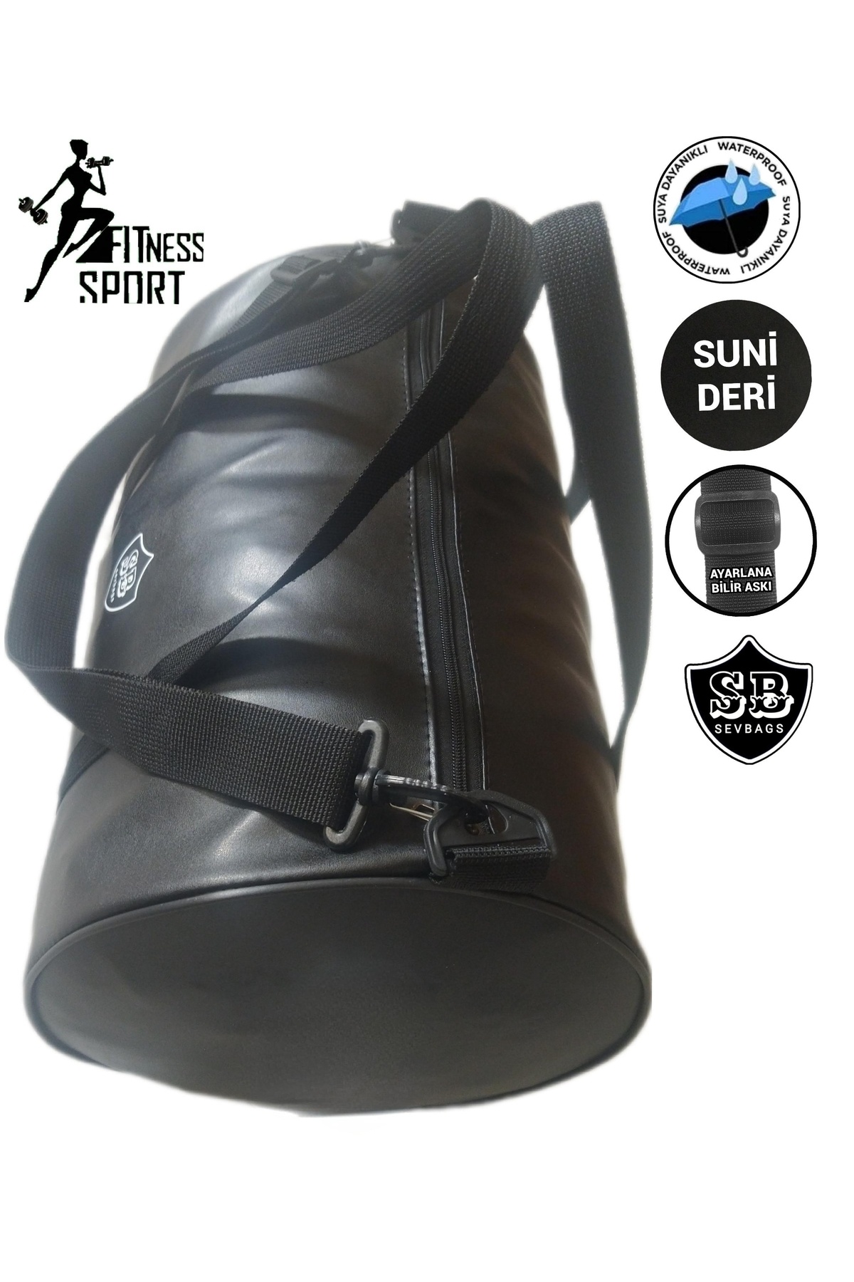 SEVBAGS SUNİ DERİ SİLİNDİR FİTNES VE SPOR ÇANTASI