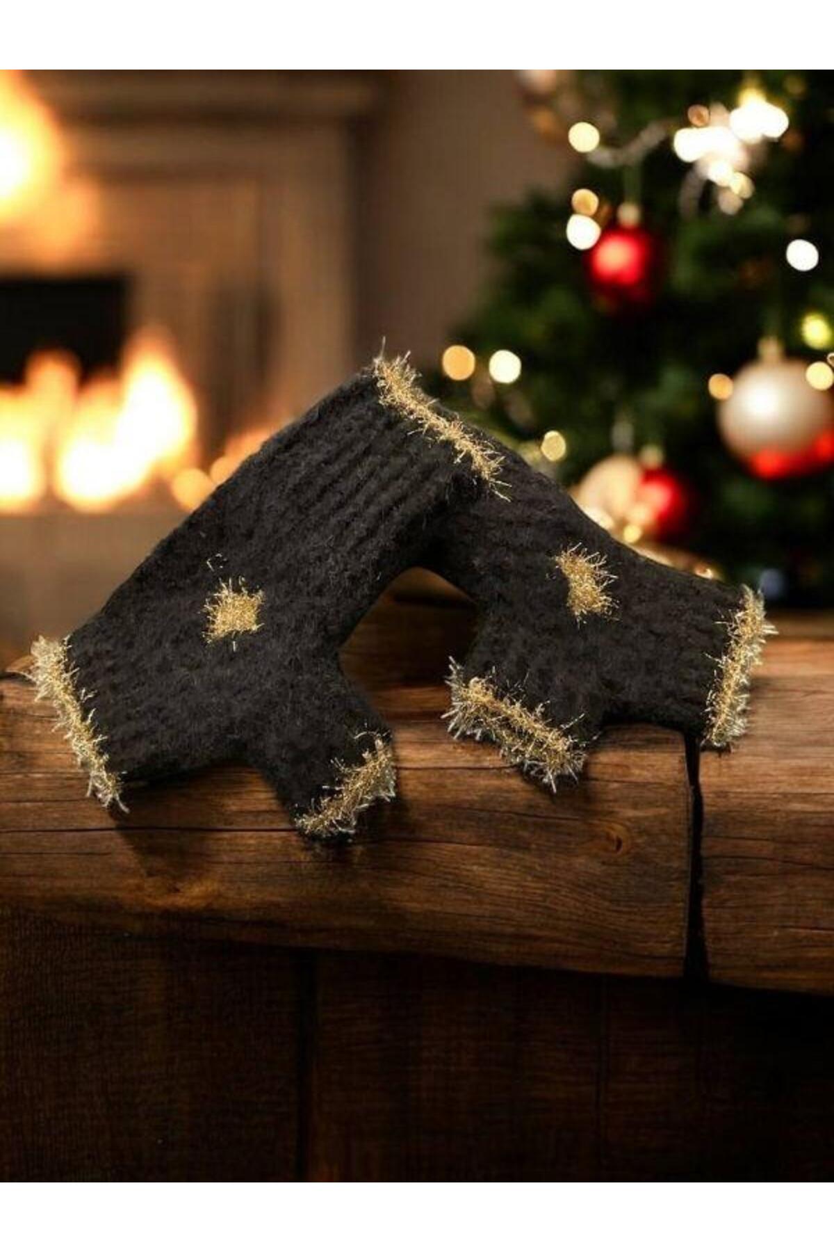 Zekids Yılbaşı Temalı Handmade El Örgüsü Tek Parmaklı Motifli Eldiven fotoğrafı 5 (önizleme)