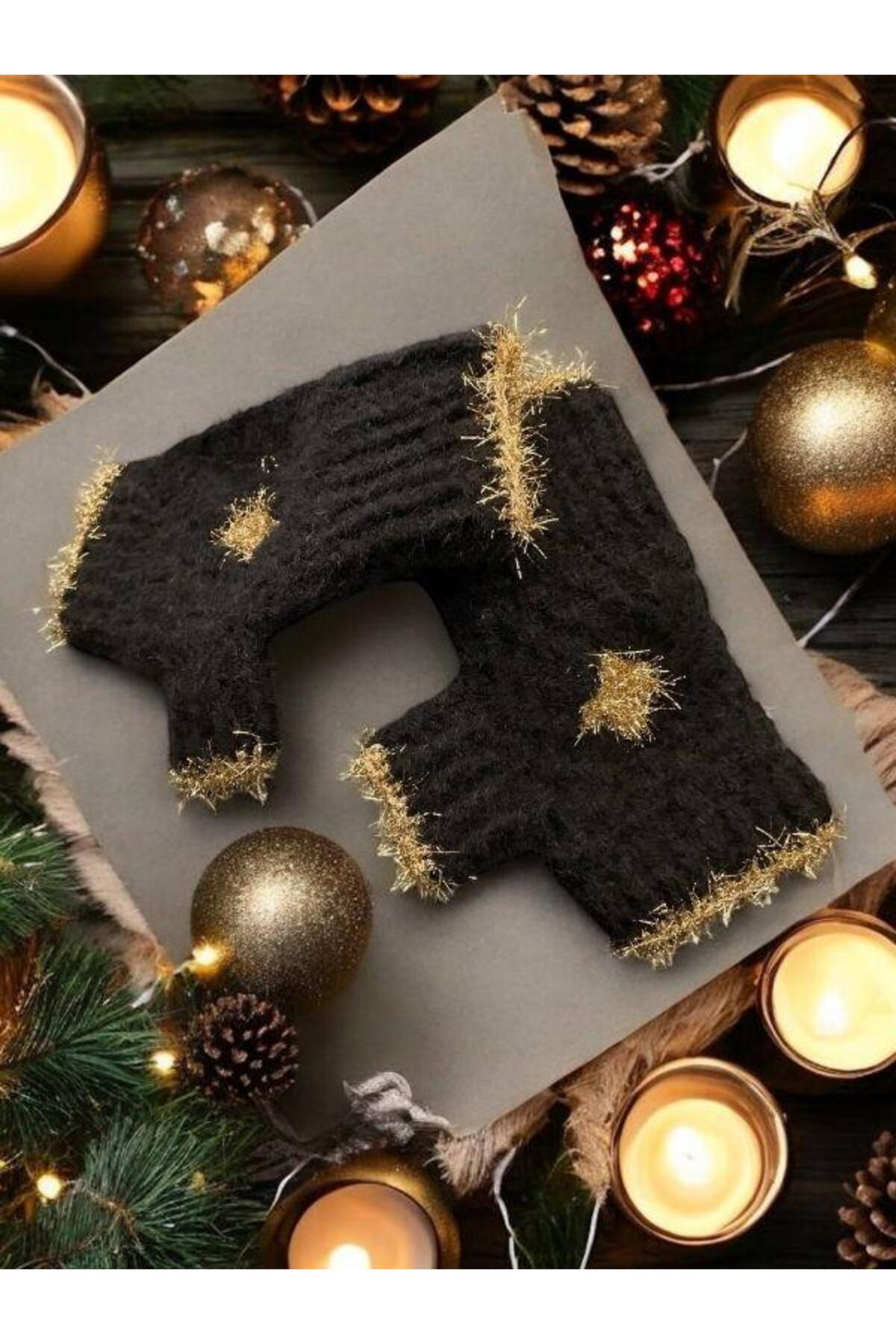 Zekids Yılbaşı Temalı Handmade El Örgüsü Tek Parmaklı Motifli Eldiven fotoğrafı 2 (önizleme)