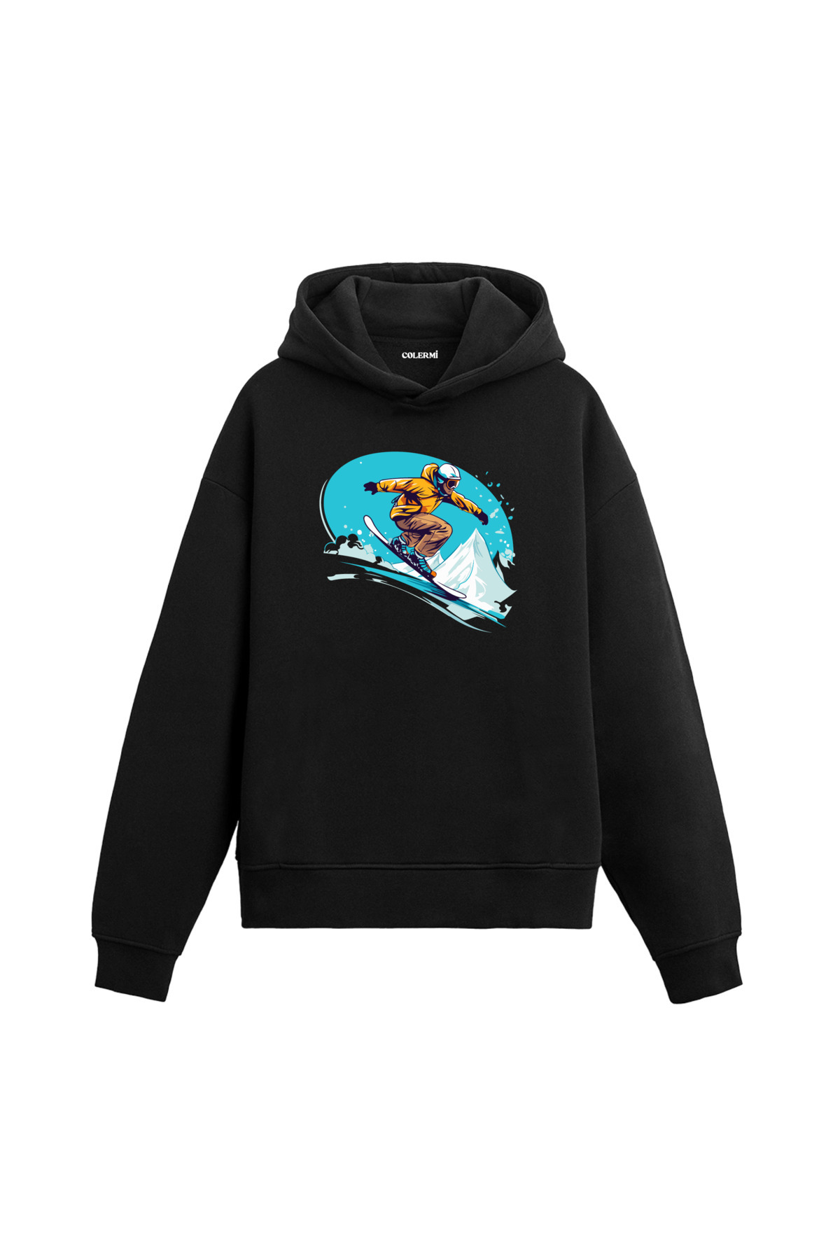 Colermi-Snowy Peak Ski Design Unisex Hoodie - Winter Sports Sweatshirt 1