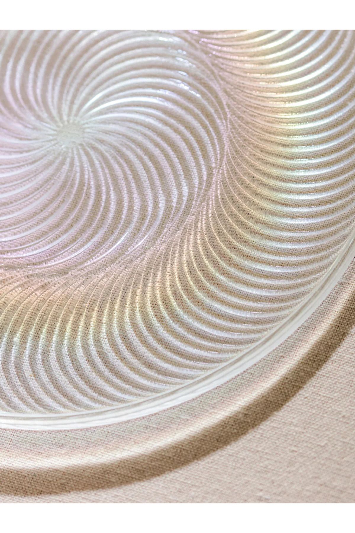 LC Waikiki-Lcw Colorless Patterned Glass Cake Plate Set of 4 3