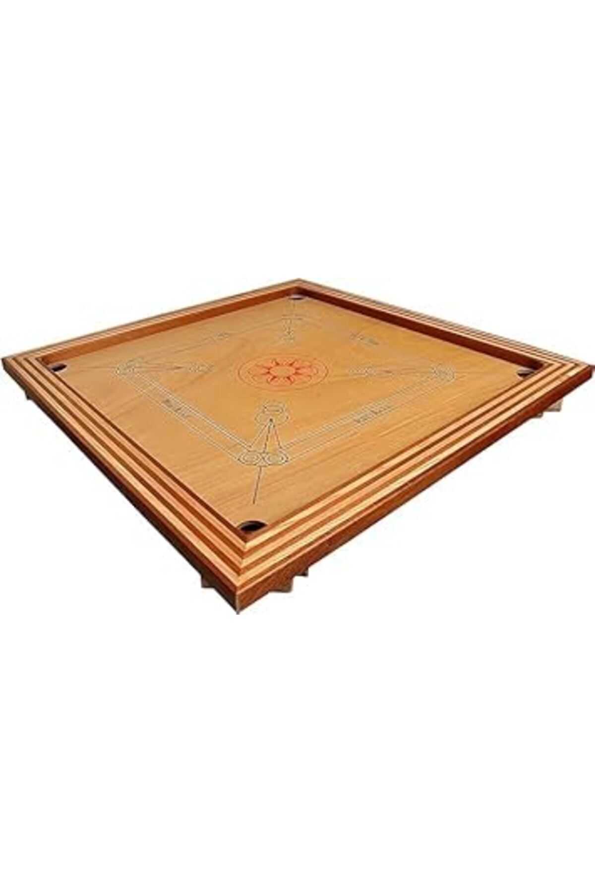 ALBADER-Wooden Carrom-Board, High Quality Carrom with Coins & Striker, Made in Pakistan 90*90 Cm 3