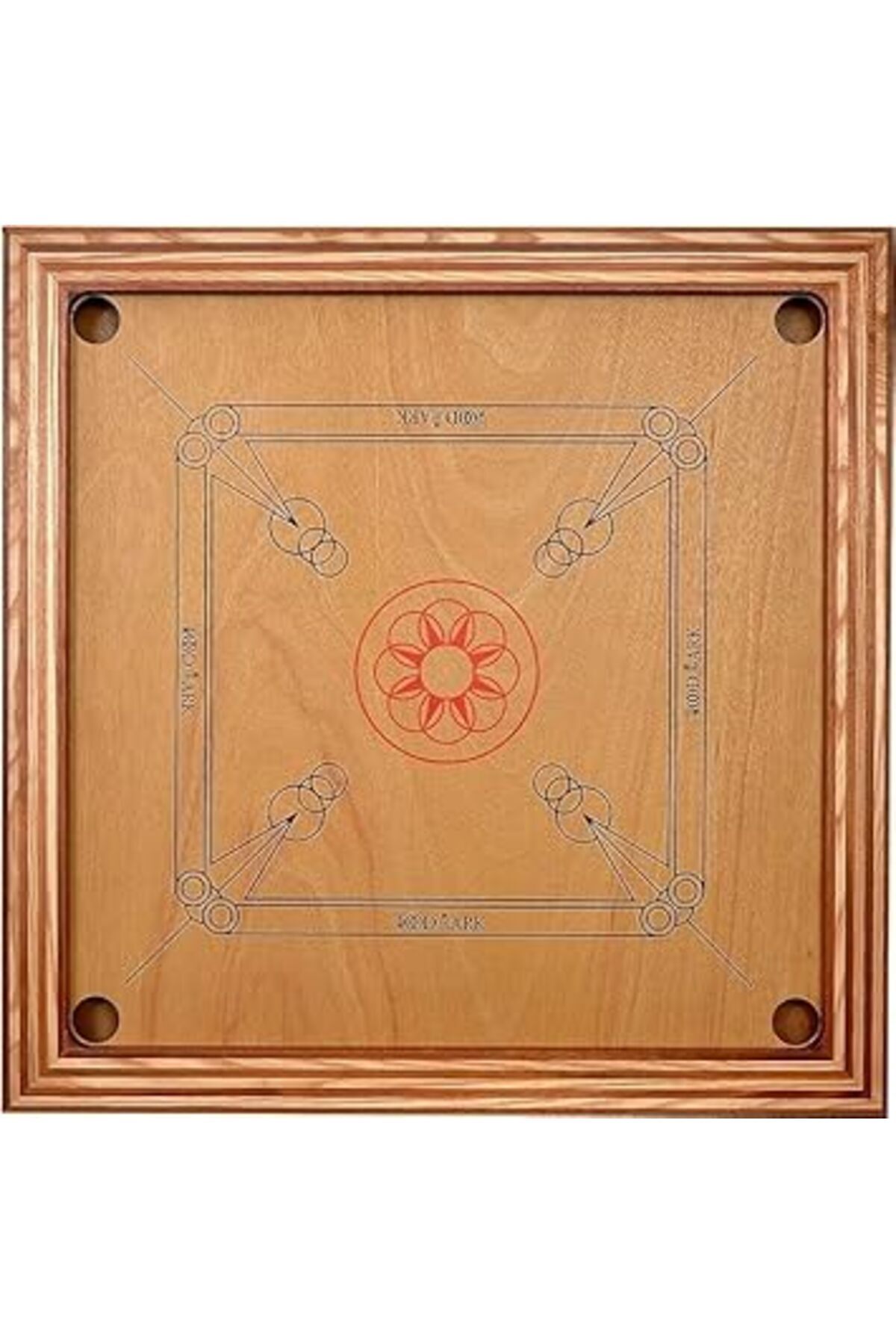 ALBADER-Wooden Carrom-Board, High Quality Carrom with Coins & Striker, Made in Pakistan 90*90 Cm 5