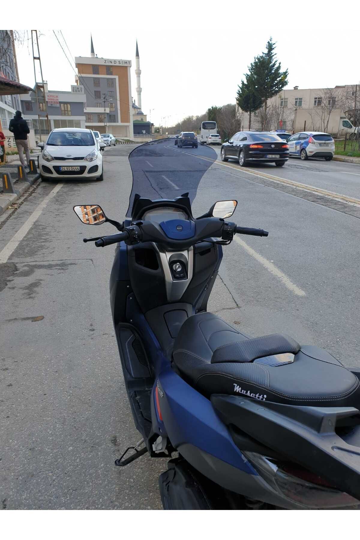 Musatti Glamaro Max 125 Siperlik Ön Cam 2023-2025 Model 50cm Füme Renkli 4mm UZUN CAM