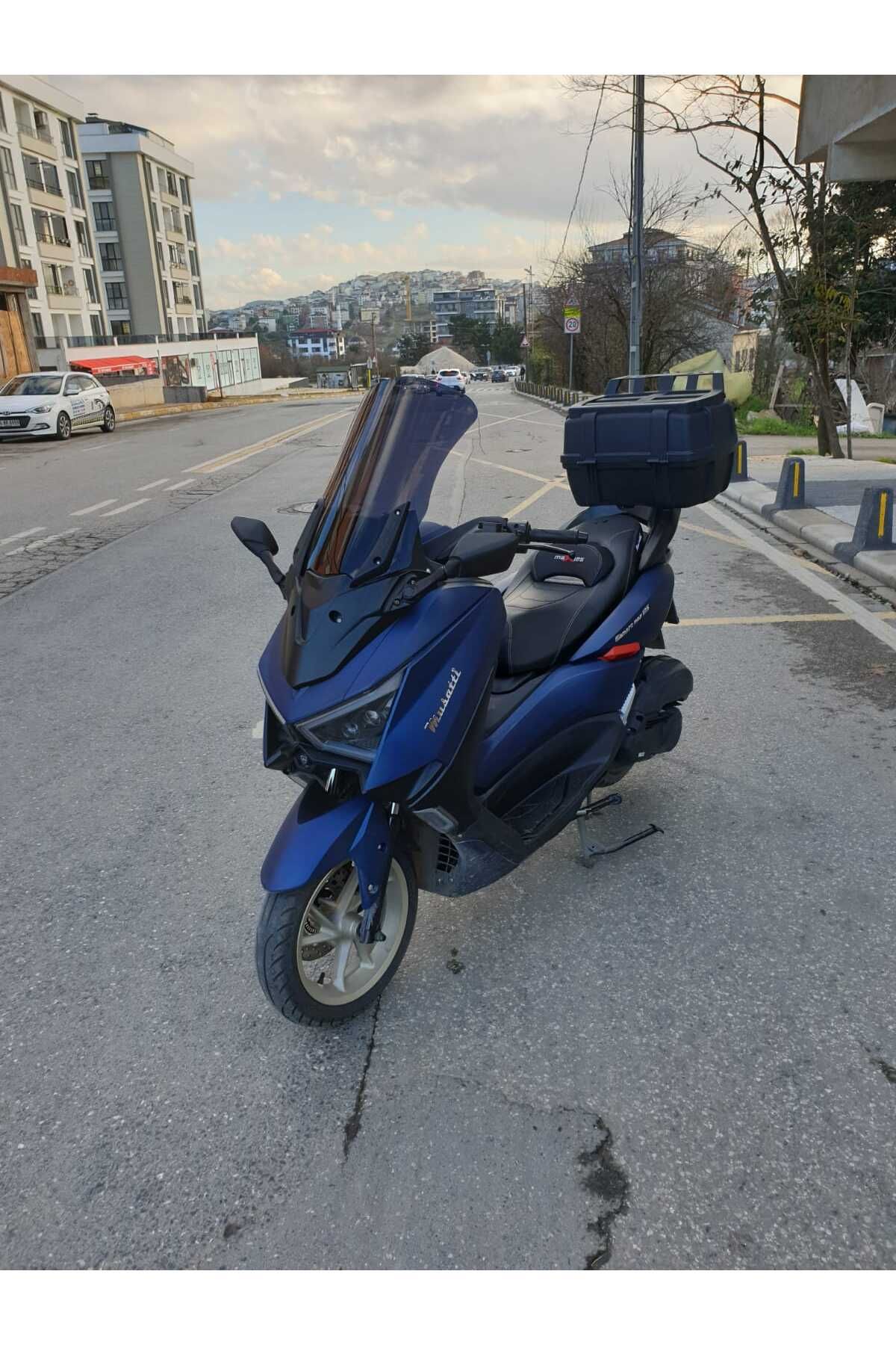 Musatti Glamaro Max 125 Siperlik Ön Cam 2023-2025 Model 50cm Siyah Renkli 4mm UZUN CAM