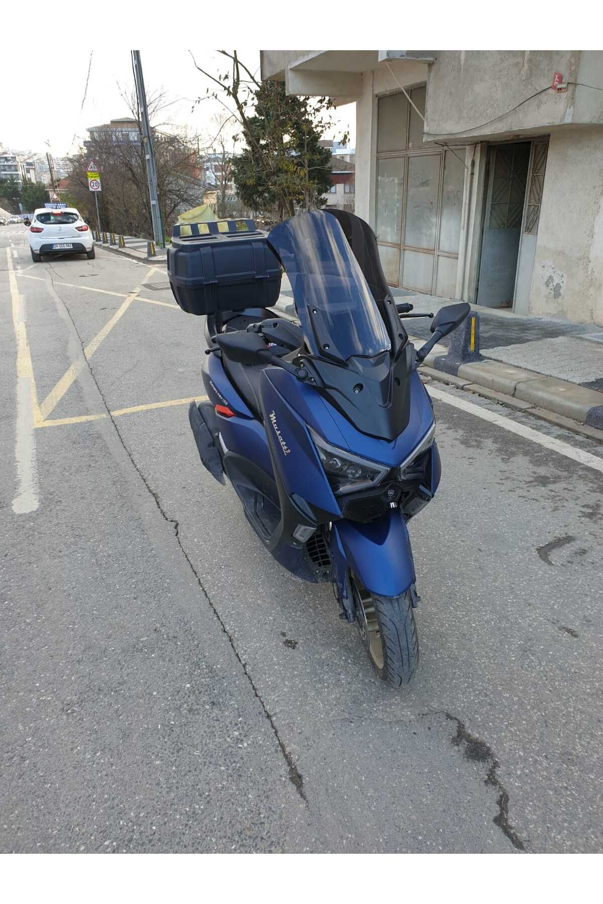 Musatti Glamaro Max 125 Siperlik Ön Cam 2023-2025 Model 50cm Siyah Renkli 4mm UZUN CAM