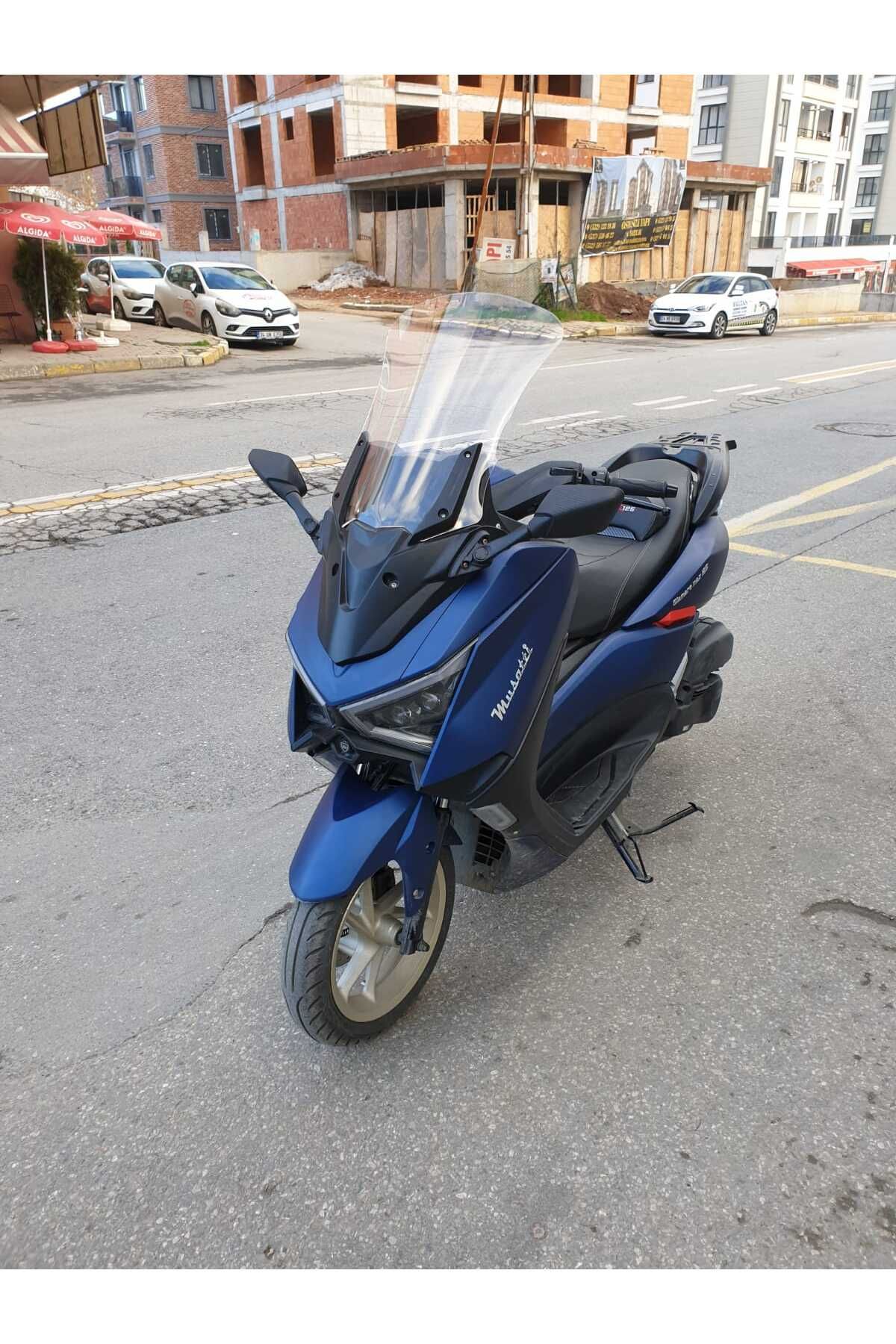 Musatti Glamaro Max 125 Siperlik Ön Cam 2023-2025 Model 50cm şeffaf Renkli 4mm UZUN CAM