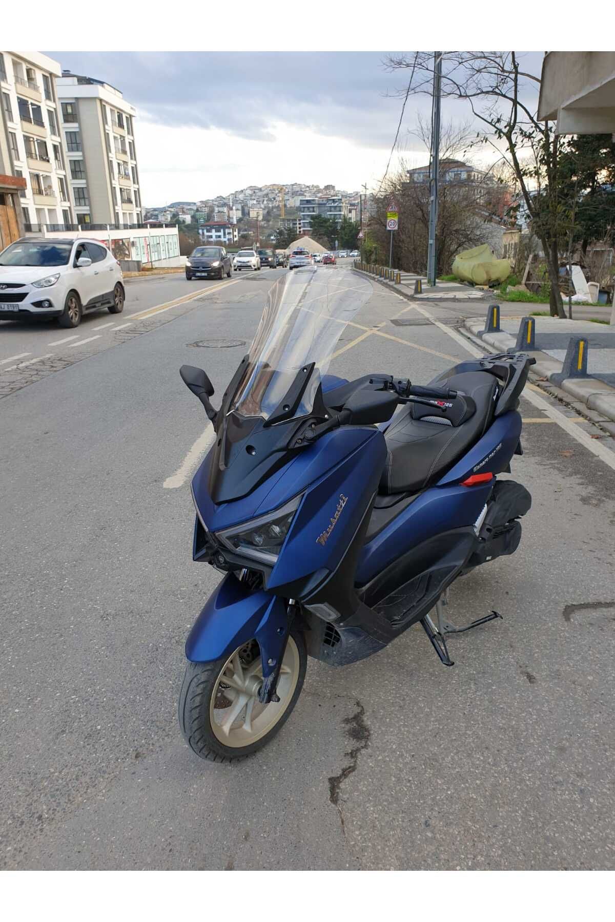 Musatti Glamaro Max 125 Siperlik Ön Cam 2023-2025 Model 50cm şeffaf Renkli 4mm UZUN CAM
