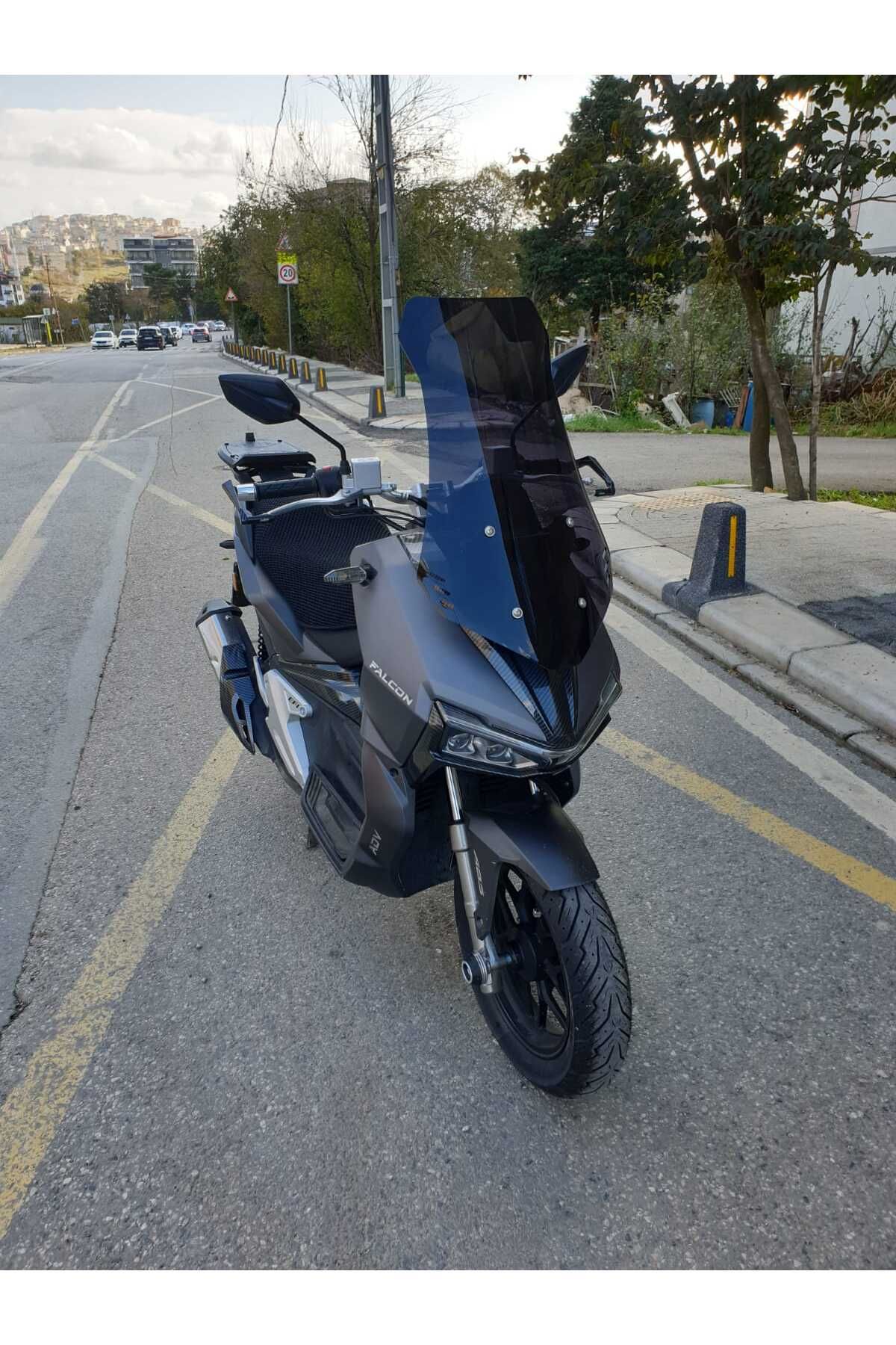 Falcon Trex 188 Siperlik Ön Cam 2022-2025 Model 55cm Siyah Renkli 4mm KISA SPOR CAM