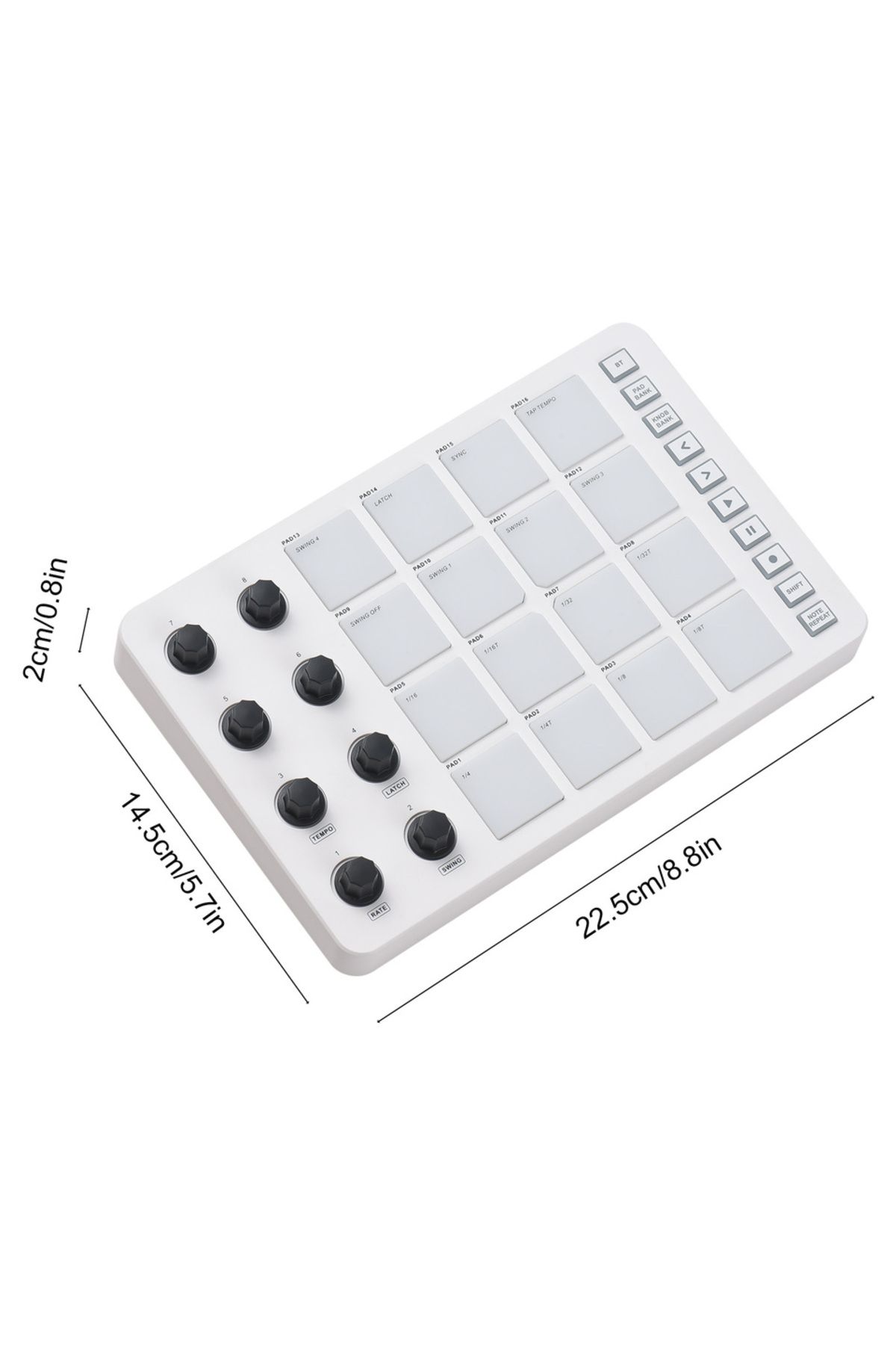 Choice-MIDI Controller Strike Pad RGB Backlight MIDI Keyboard BT Connection Low Latency 3.5mm Output Int... 2