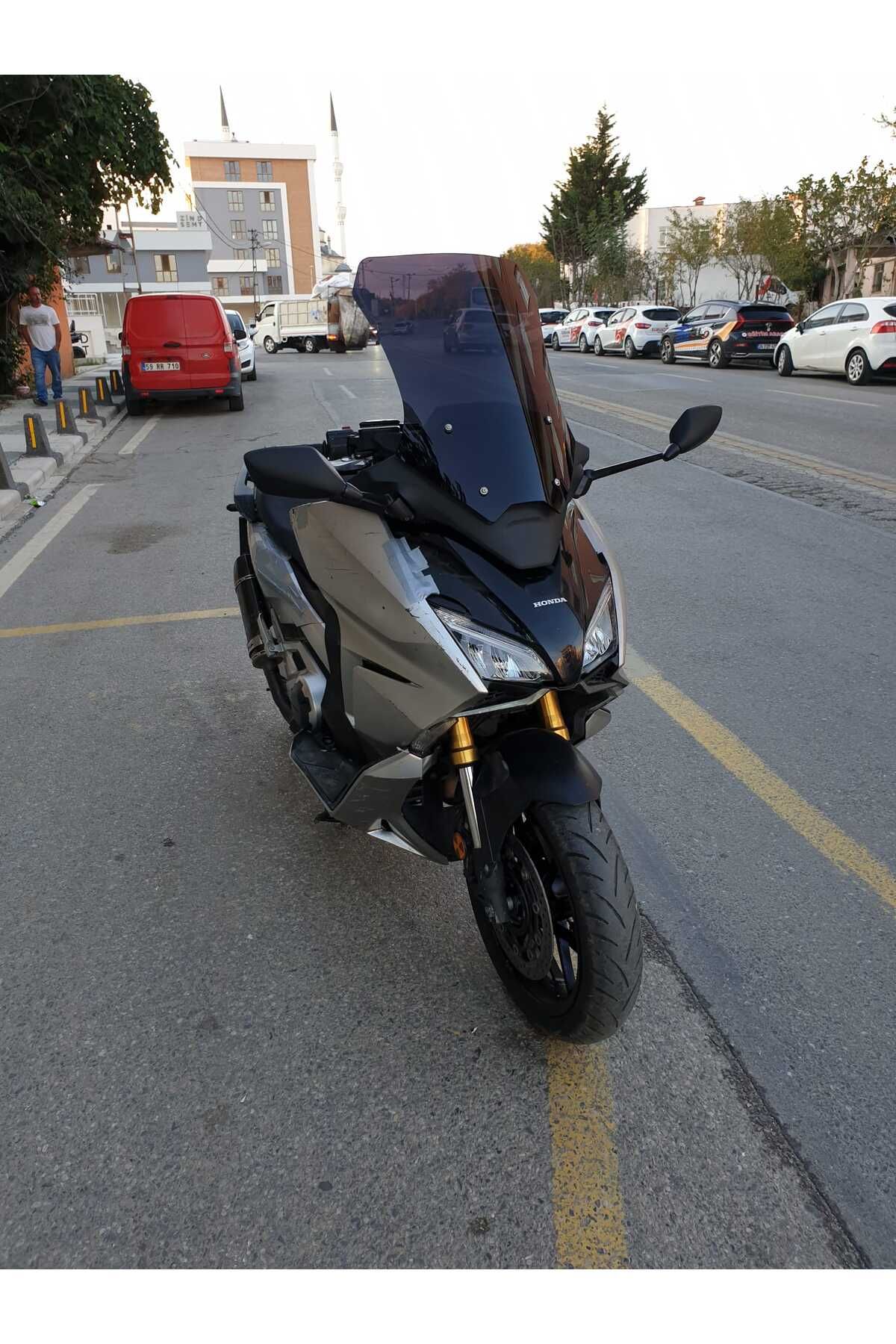 Honda Forza NSS 750 Siperlik Ön Cam 2021 2023 Model 60cm Siyah Renkli 4mm