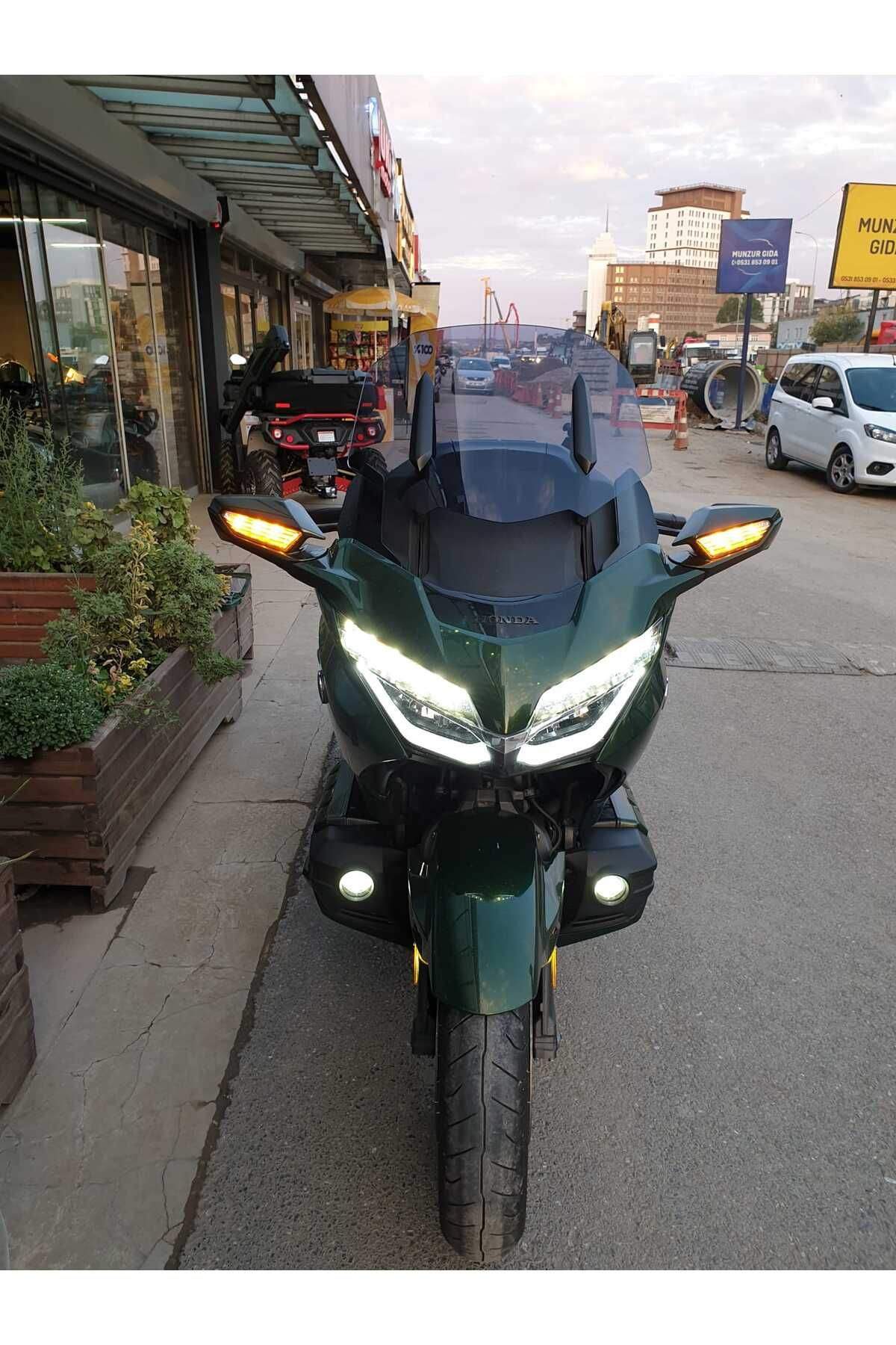 Honda Goldwing Bagger Siperlik Ön Cam 2018 2023 Model 65cm Füme Renkli 4mm UZUN BOYLU CAM