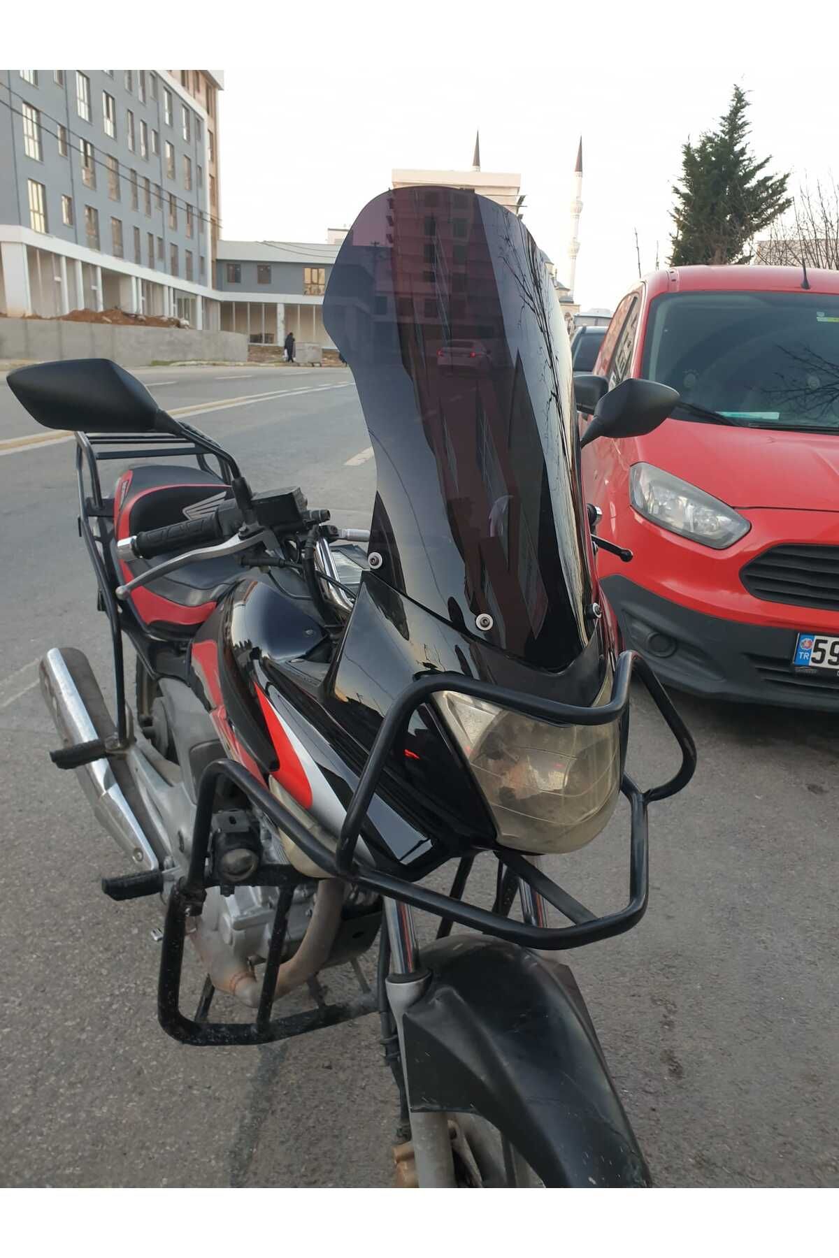 Honda CBF 150 Siperlik Ön Cam 2005 2017 Model 51cm Siyah Renkli 4mm