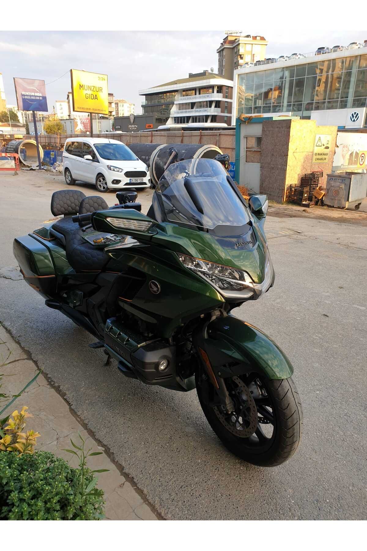 Honda Goldwing Bagger Siperlik Ön Cam 2018 2023 Model 65cm Şeffaf Renkli 4mm UZUN BOYLU CAM