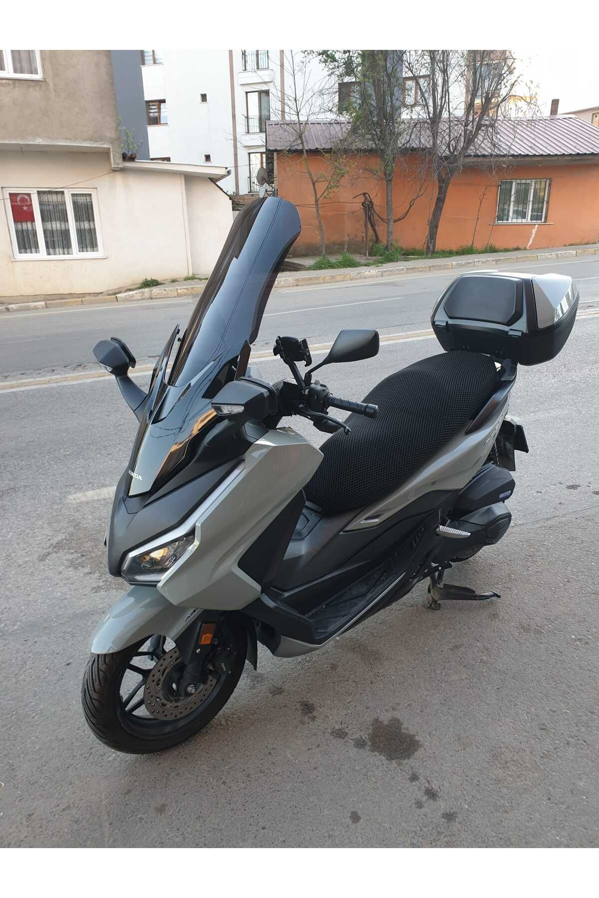 Honda Forza 250 Siperlik Ön Cam 2021-2025 Model 63cm Siyah Renkli 4mm UZUN CAM