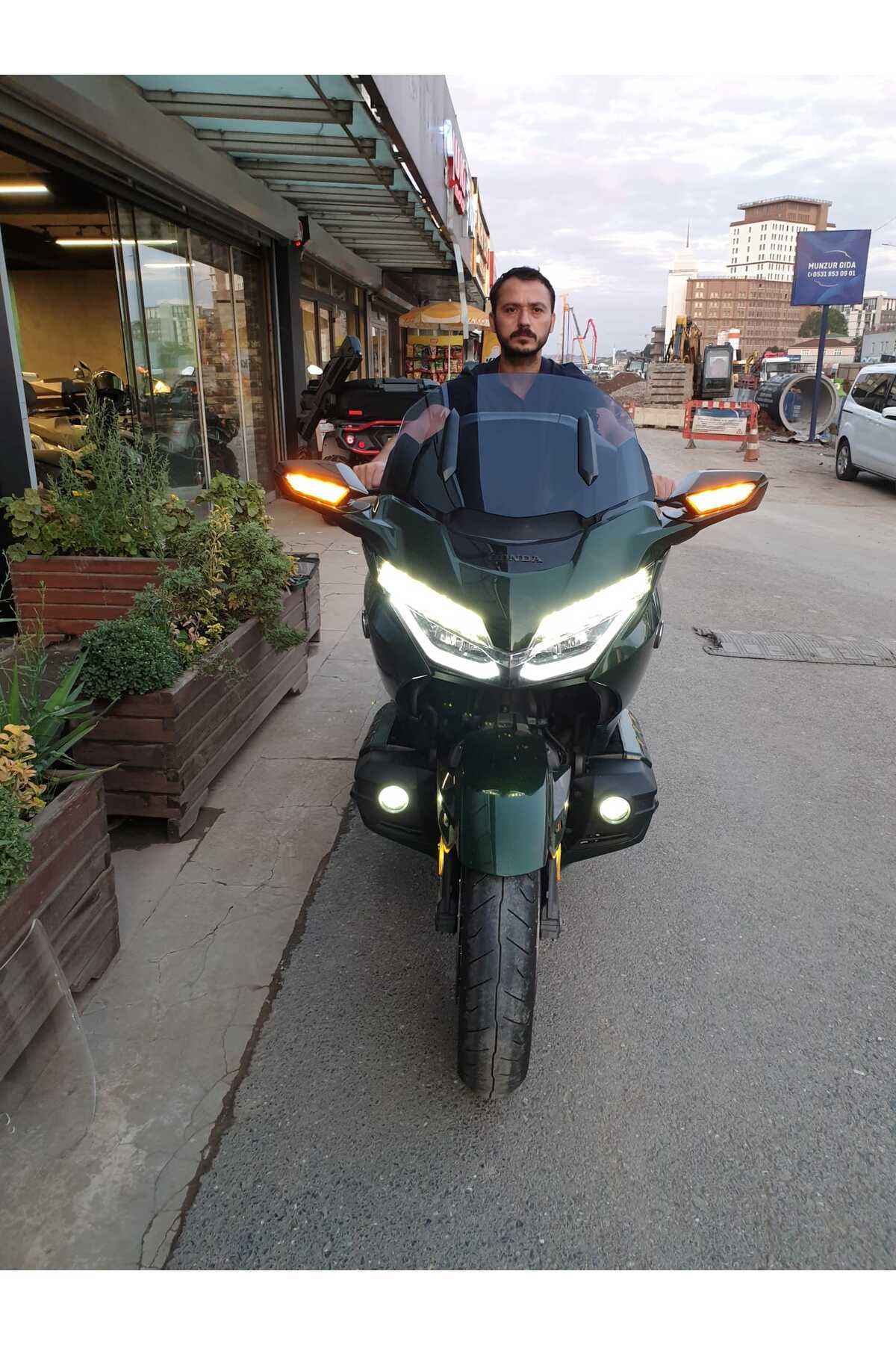 Honda Goldwing Bagger Siperlik Ön Cam 2018 2023 Model 65cm Füme Renkli 4mm UZUN BOYLU CAM