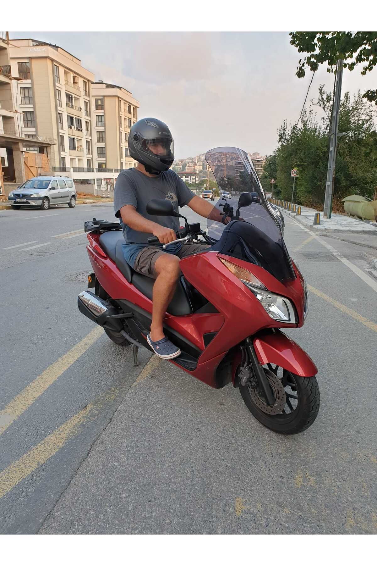 Honda Forza 300 Siperlik Ön Cam 2014-2017 Elcikli 78cm Füme Renkli 4mm UZUN CAM