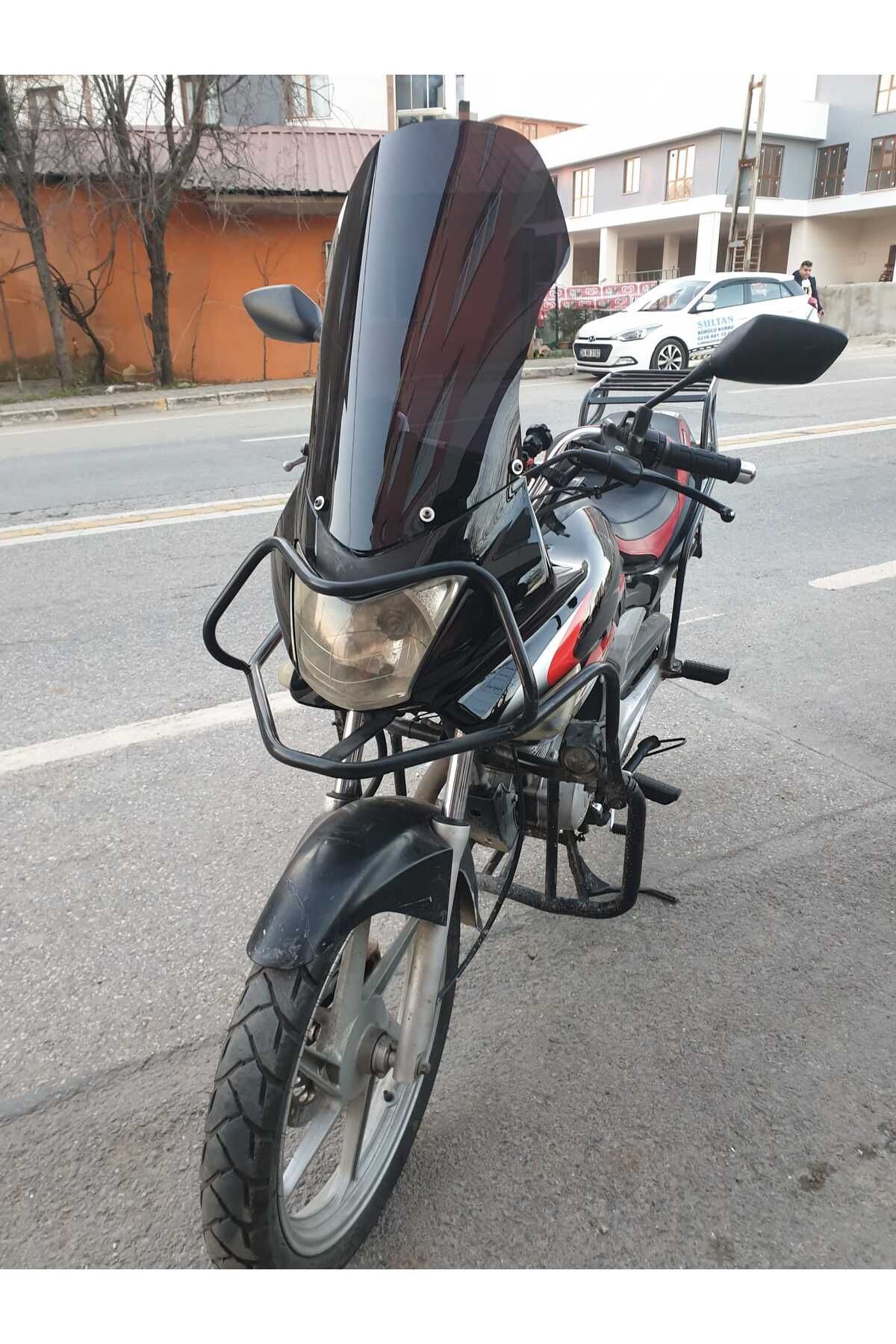 Honda CBF 150 Siperlik Ön Cam 2005 2017 Model 51cm Siyah Renkli 4mm