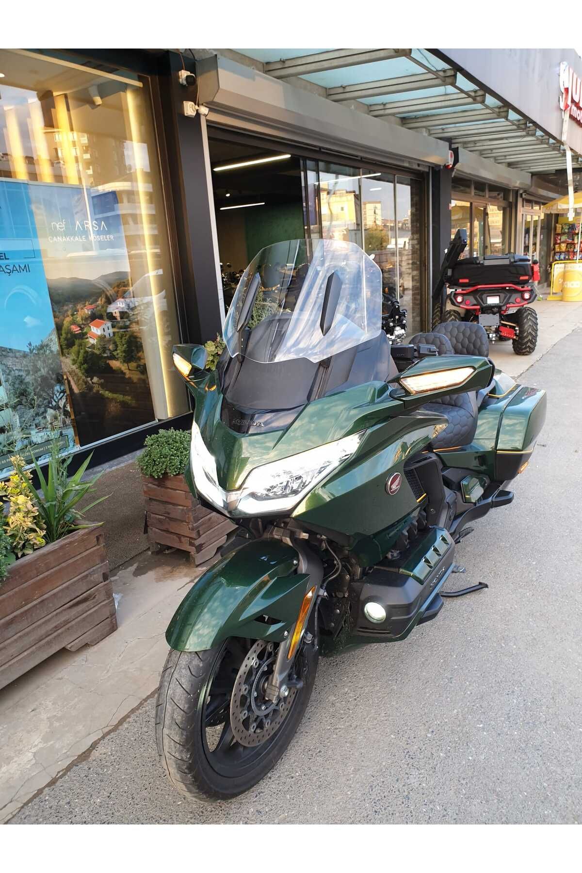 Honda Goldwing Bagger Siperlik Ön Cam 2018 2023 Model 65cm Şeffaf Renkli 4mm UZUN BOYLU CAM