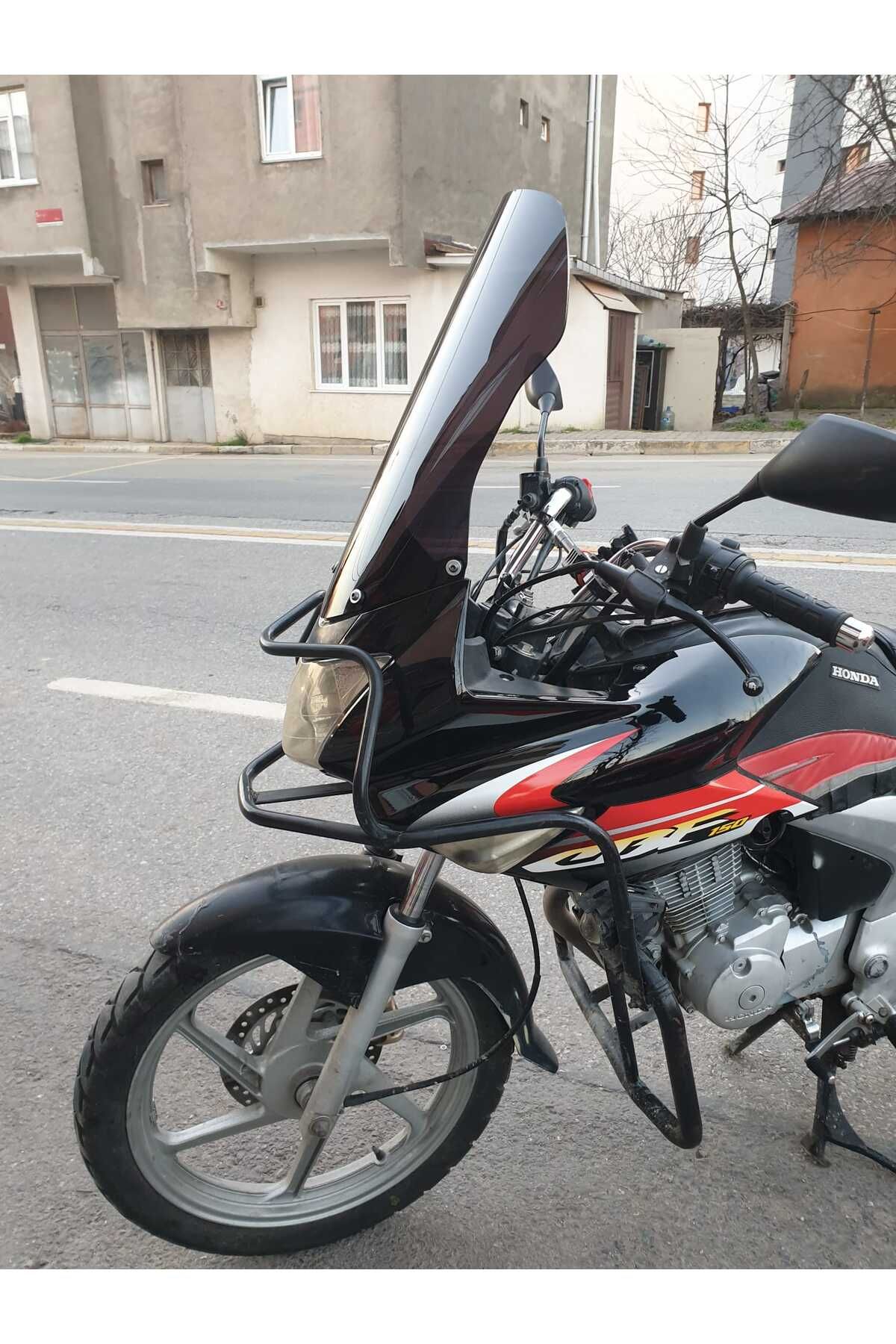 Honda CBF 150 Siperlik Ön Cam 2005 2017 Model 51cm Siyah Renkli 4mm