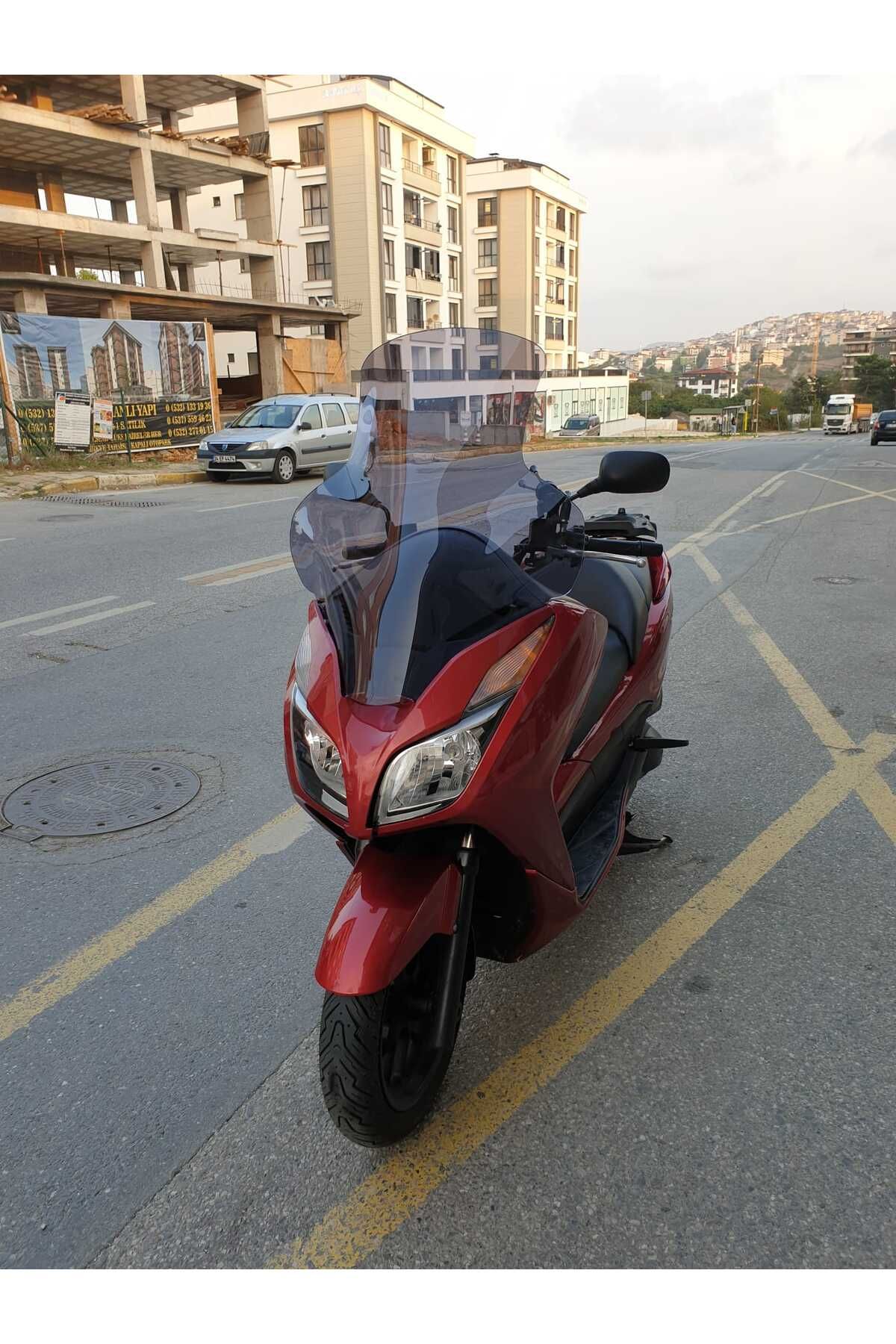 Honda Forza 300 Siperlik Ön Cam 2014-2017 Elcikli 78cm Füme Renkli 4mm UZUN CAM