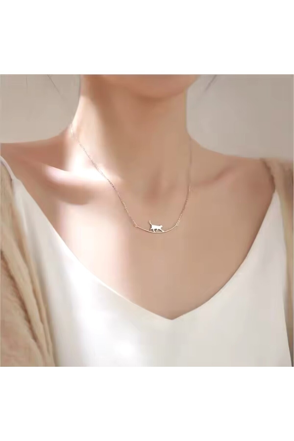 ŞULE ÇALIŞKAN BUTİK VE KUYUMCULUK Yürüyen Kedi 925S Gümüş Kolye