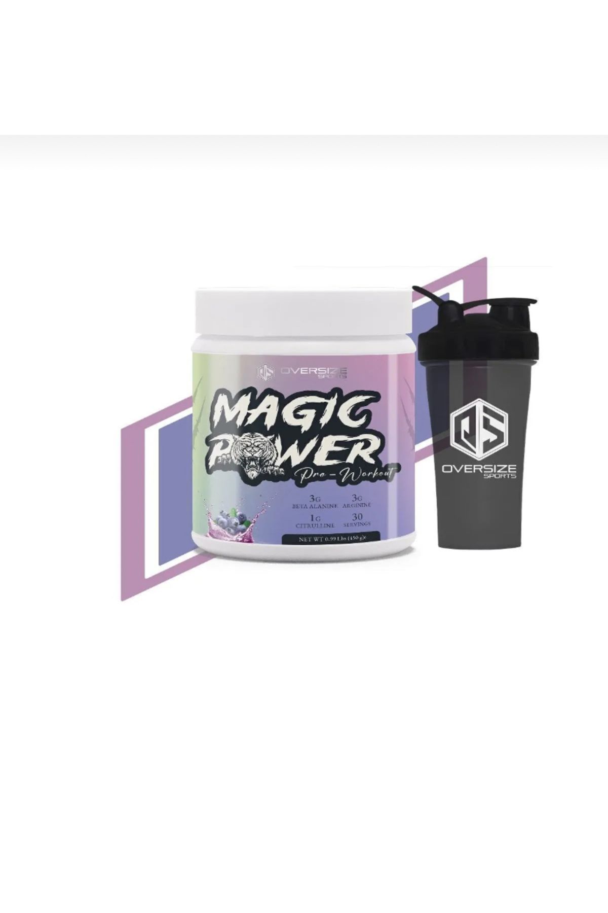 Oversize Nutrition Magic Power Pre-Workout Yaban Mersini 450g 30 Servis