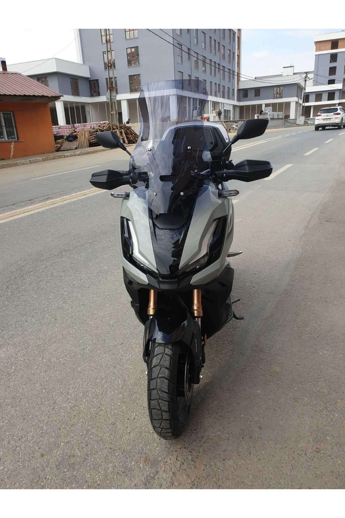 Honda Adv 350 Siperlik Ön Cam 2023-2025 Model 60cm Füme Renkli 4mm ORTA BOYLU CAM
