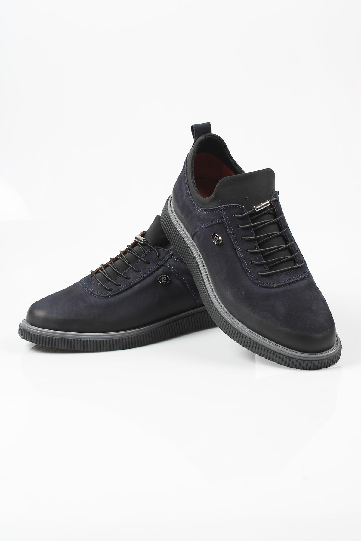کفش کژوال مردانه | پیر کاردین Pierre Cardin 61896_Lacivert-Nubuk - تصویر 4