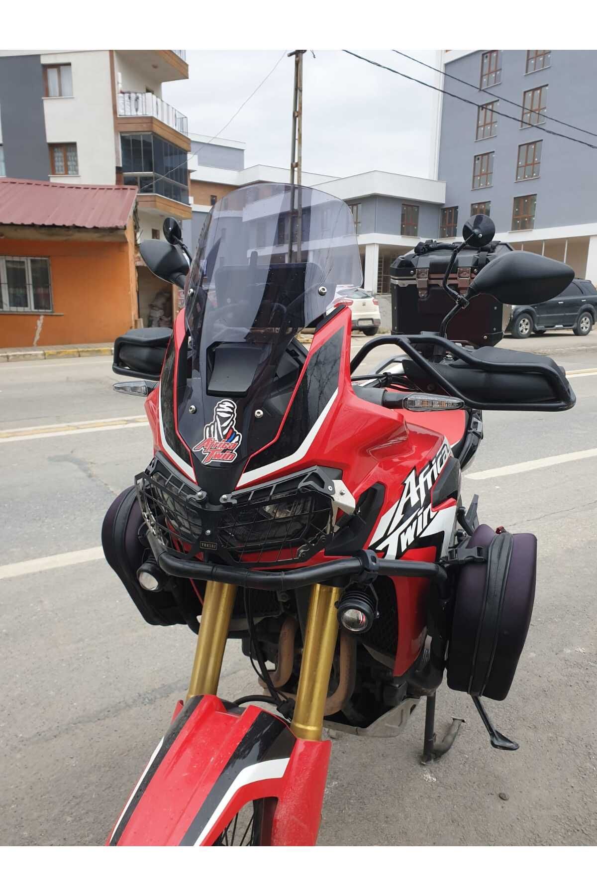 Honda Afrika Twin CRF 1000 Ön Cam 2016 2020 Model 45cm Açıkfüme Renkli 4mm KISA CAM