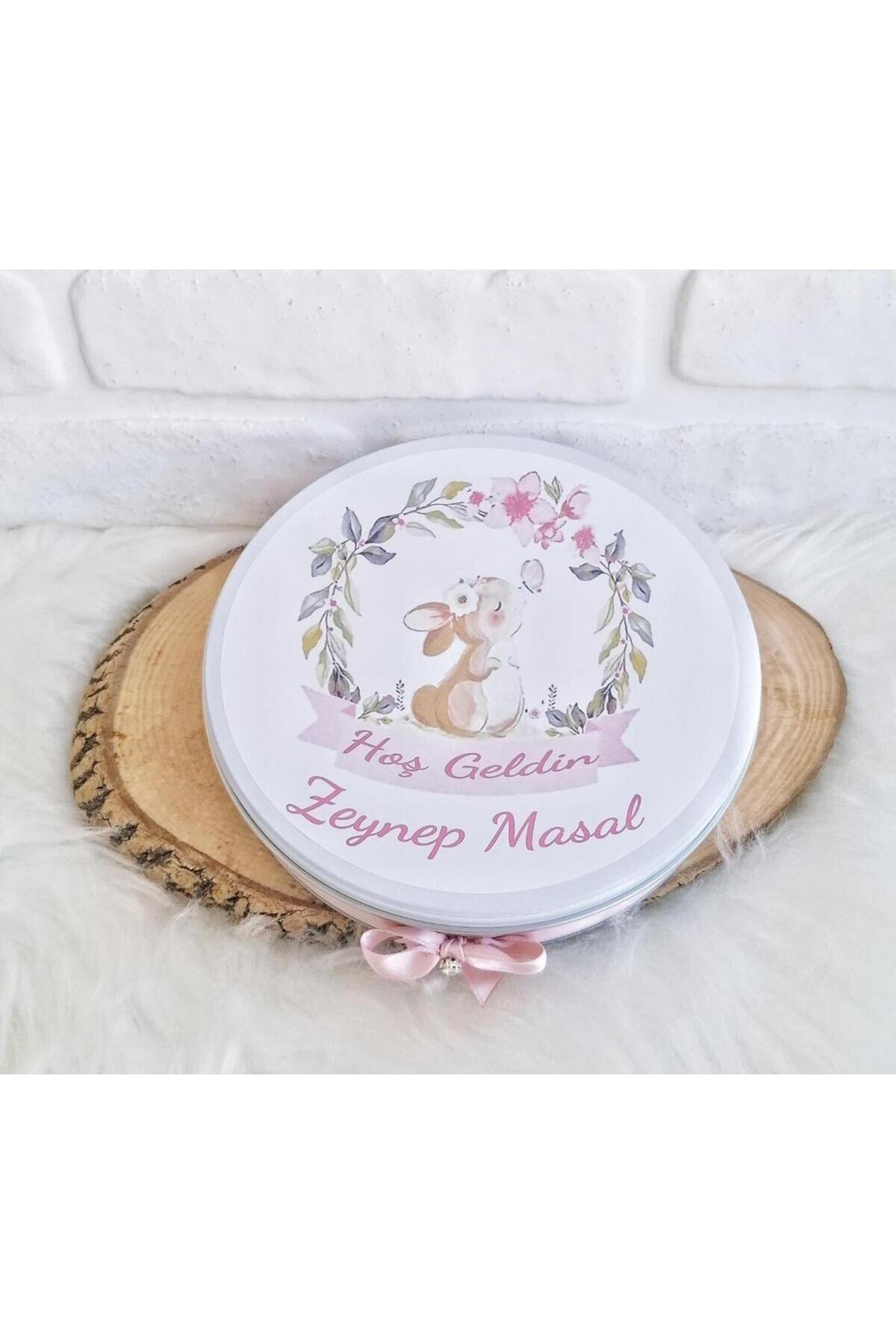 Angel Gift Chocolate 100 Adet Isme Özel Tavşan Temalı Hediyelik Kız Bebek Doğum Çikolatası fotoğrafı 6 (önizleme)
