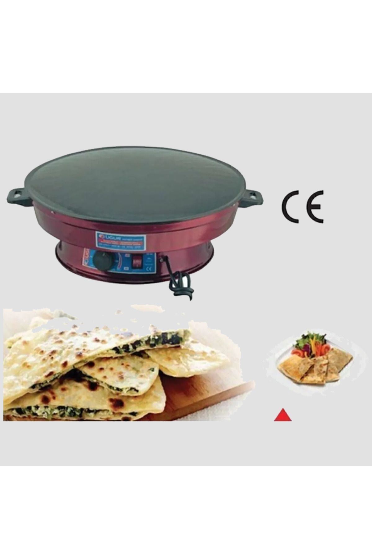 Uğur 2000w Elektrikli Termostatlı Lüks 50 Cm Ekmek,gözleme,börek Ve Katmer Sacı.