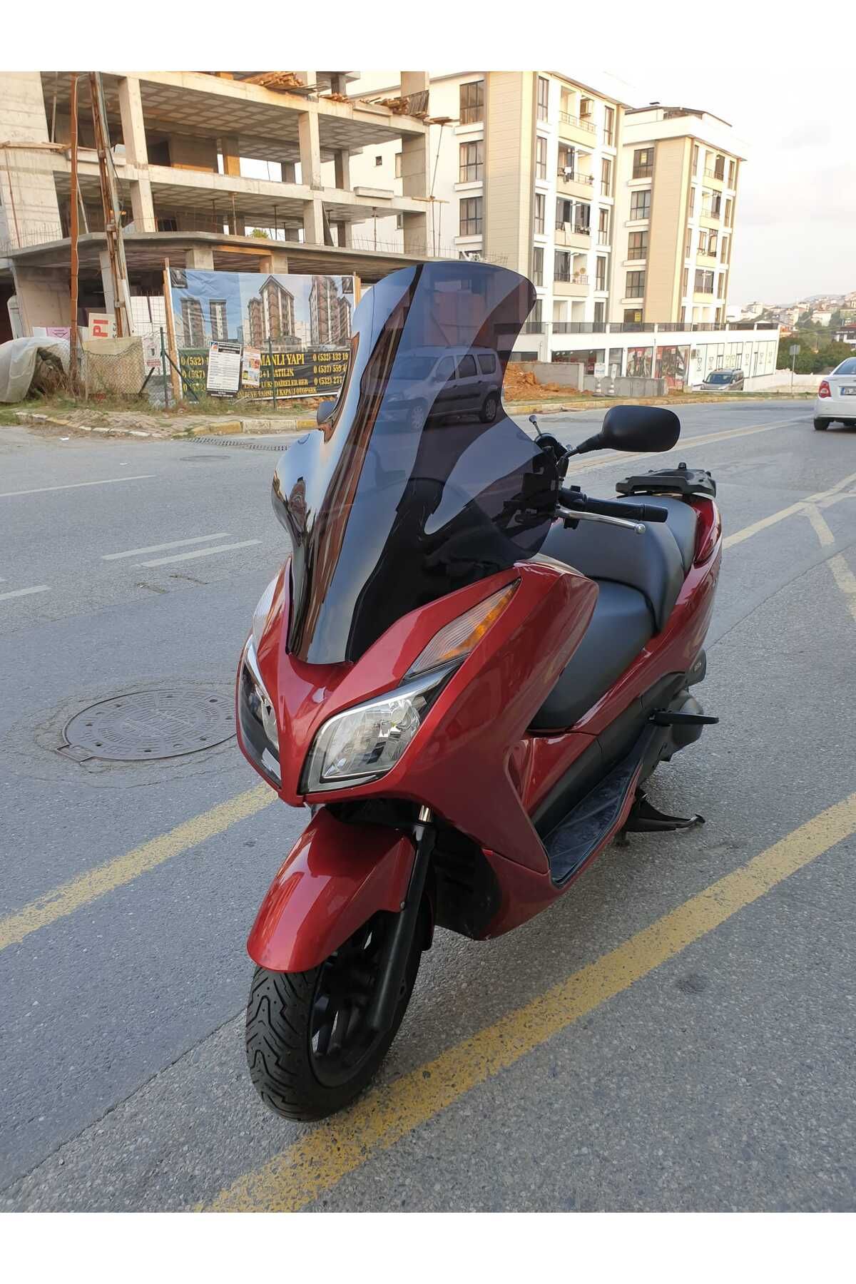 Honda Forza 300 Siperlik Ön Cam 2014-2017 Elcikli 78cm Siyah Renkli 4mm UZUN CAM