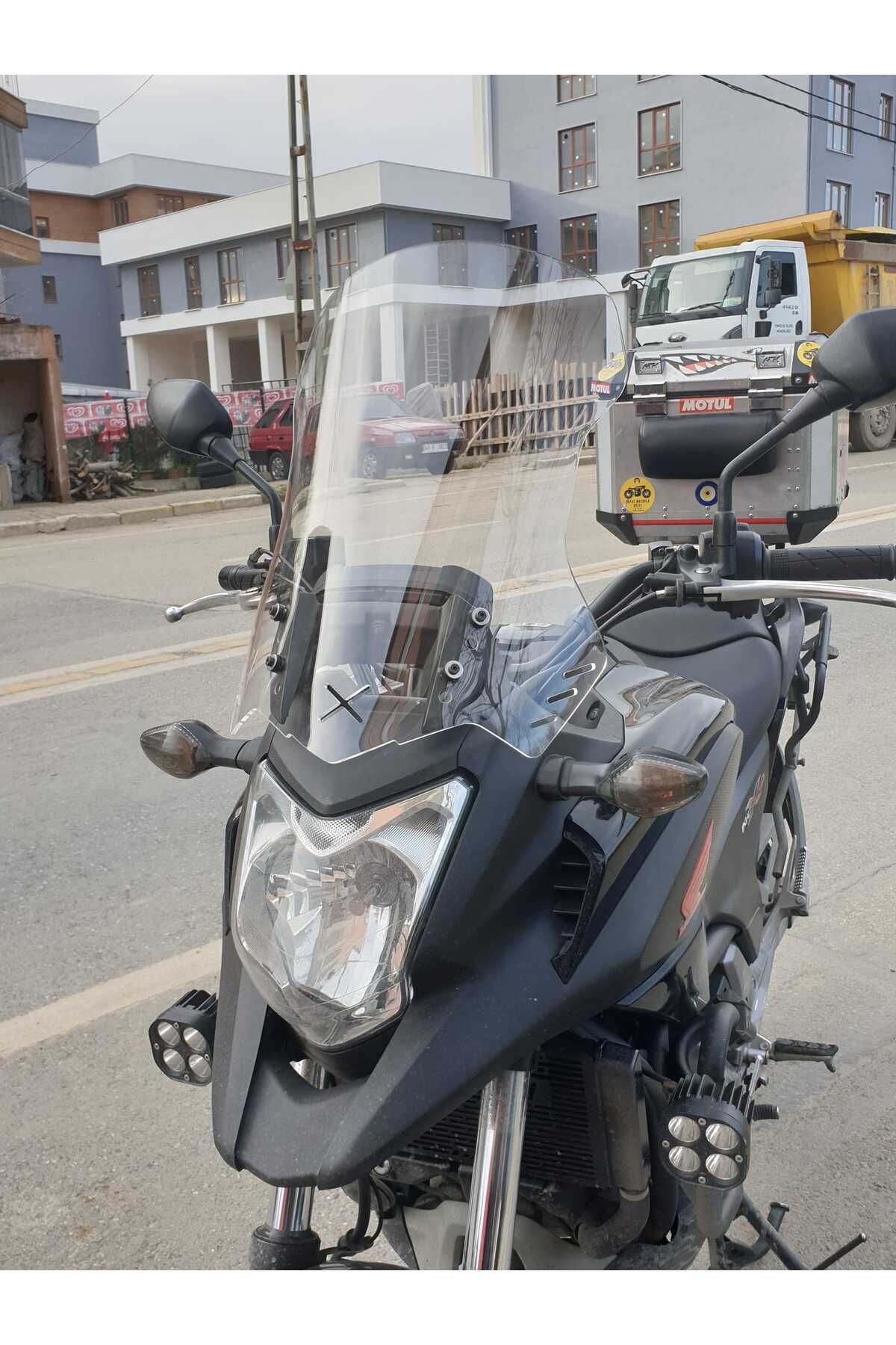 Honda NC 700 750 X Siperlik Ön Cam 2012 2015 Model 50cm Şeffaf Renkli 4mm ORTA BOYLU CAM