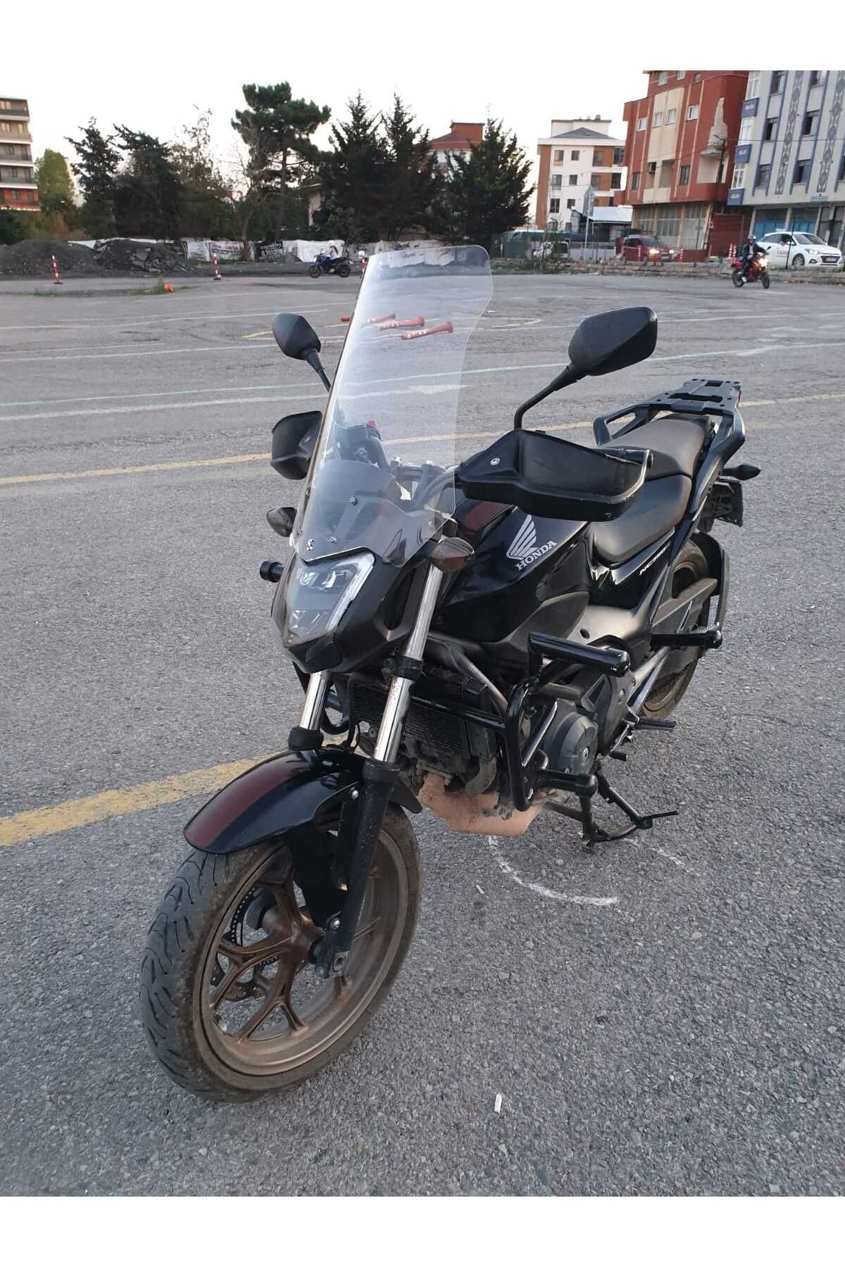 Honda NC 700 750 S Siperlik Ön Cam 2012 2020 Model 50cm Şeffaf Renkli 4mm ORTA BOYLU CAM