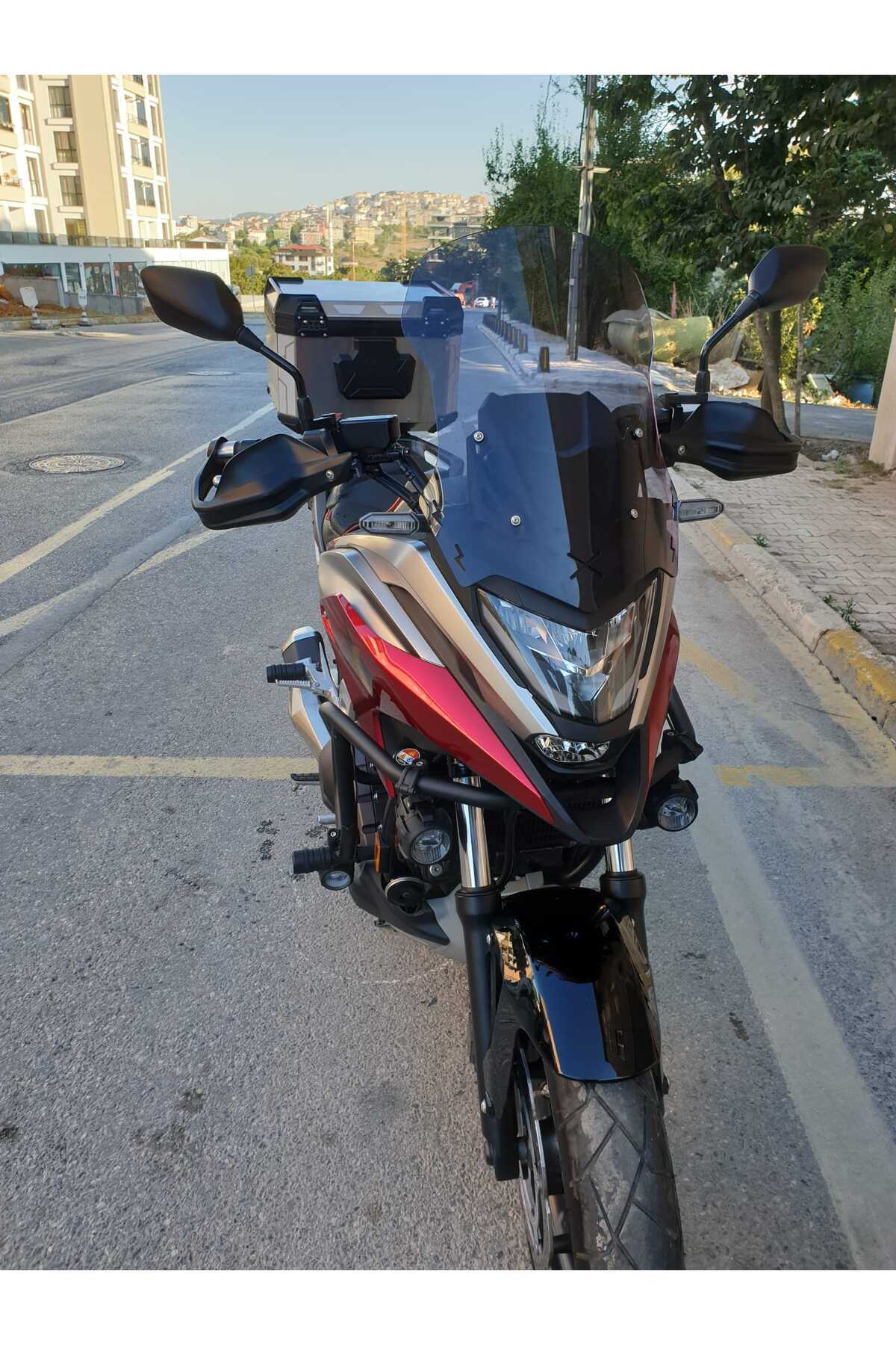 Honda NC 700 750 X Siperlik Ön Cam 2021-2025 Model 50cm Füme Renkli 4mm ORTA BOYLU CAM