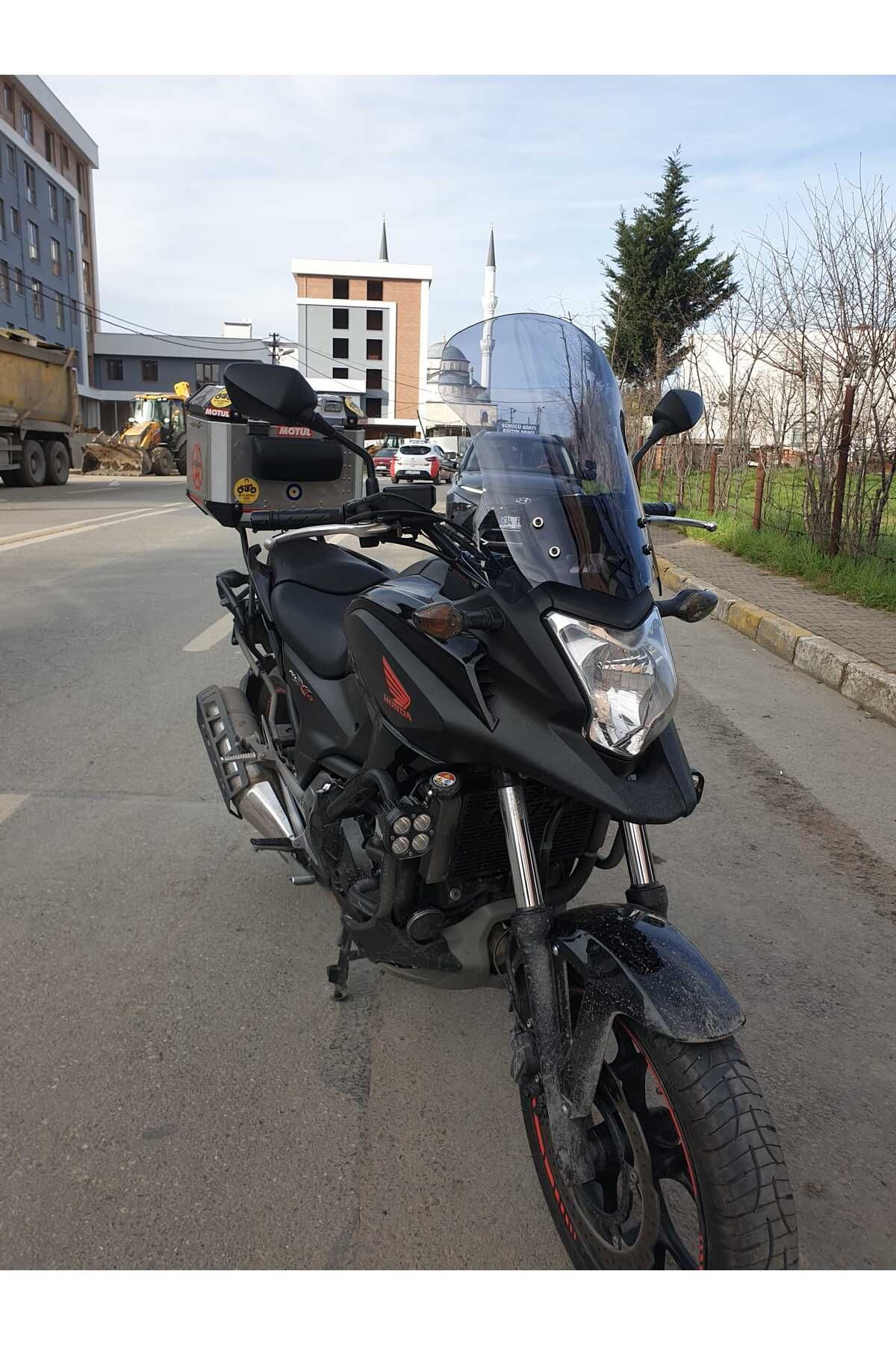 Honda NC 700 750 X Siperlik Ön Cam 2012 2015 Model 59cm Füme Renkli 4mm UZUN CAM
