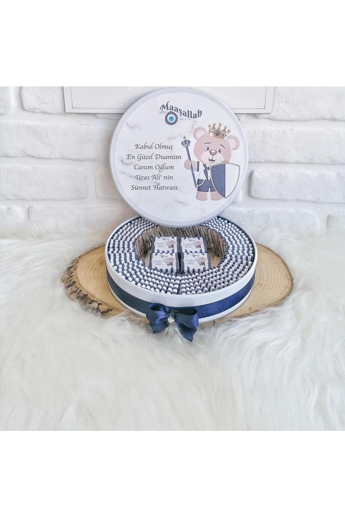 Genel Markalar 50 Adet Isme Özel Ayıcıklı Sünnet Hatırası Hediyelik Erkek Bebek Çikolatası fotoğrafı 4 (önizleme)