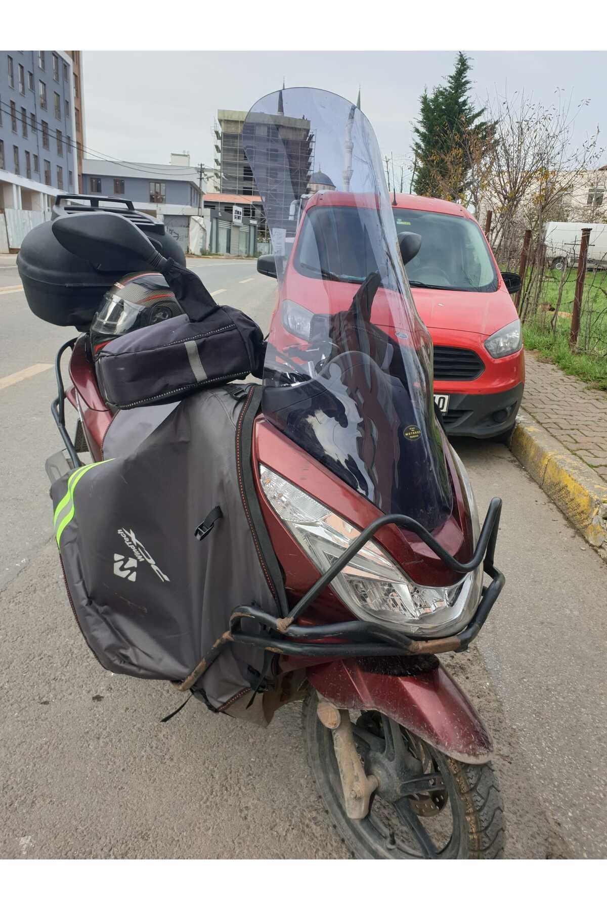 Honda Pcx Siperlik Ön Cam 2014 2017 Model 83cm Füme Renkli 4mm UZUN CAM